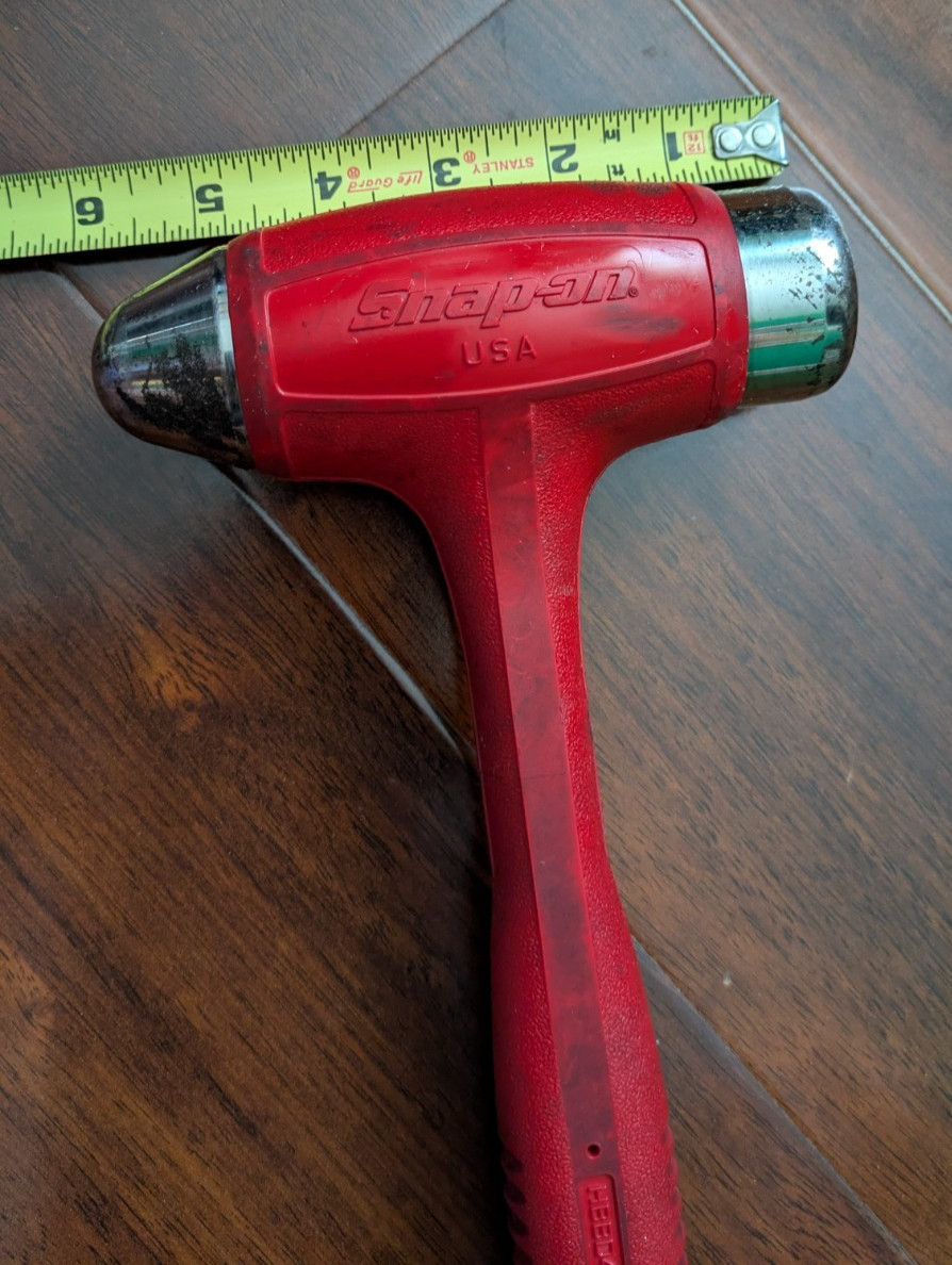 Snap On Ball Peen Dead Blow Hammer HBBD40 Red 40oz