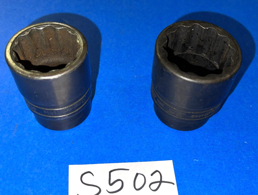 SNAP-ON TOOLS 2 PIECE 3/4 DRIVE SOCKETS 1-3/16 (30MM), 1-3/8 (35MM)