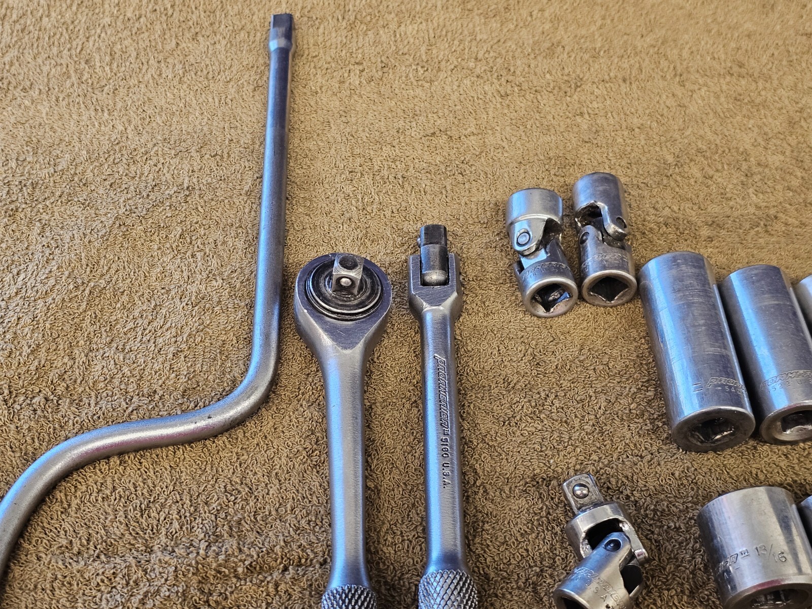 17 Pro America 1/4″ 3/4 Drive Socket Set Ratchet Breaker Bar Swivel Extension