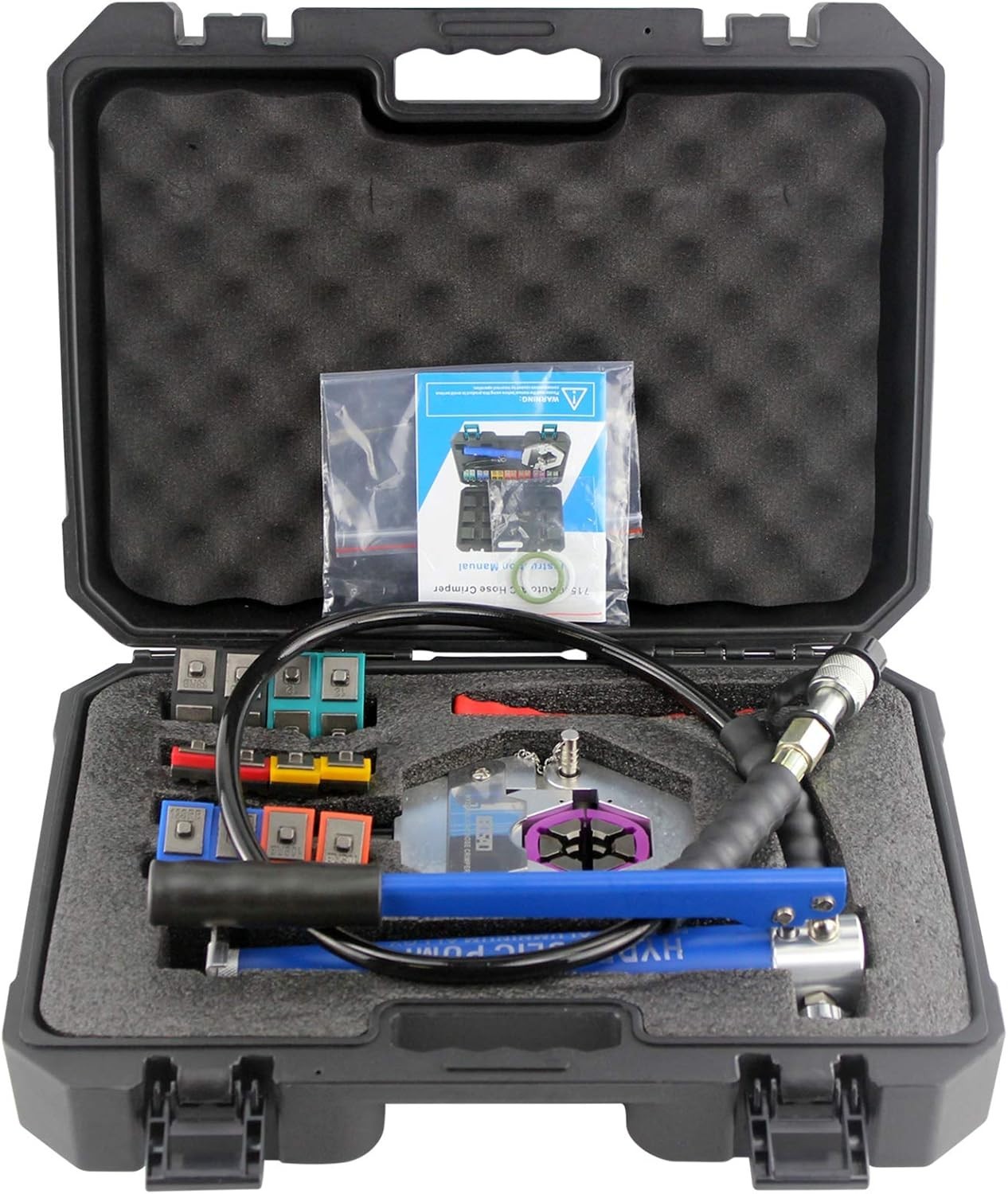 Hydraulic Hose Crimper Kit with Manual Pump for Efficient A/C Repairs – 71500
