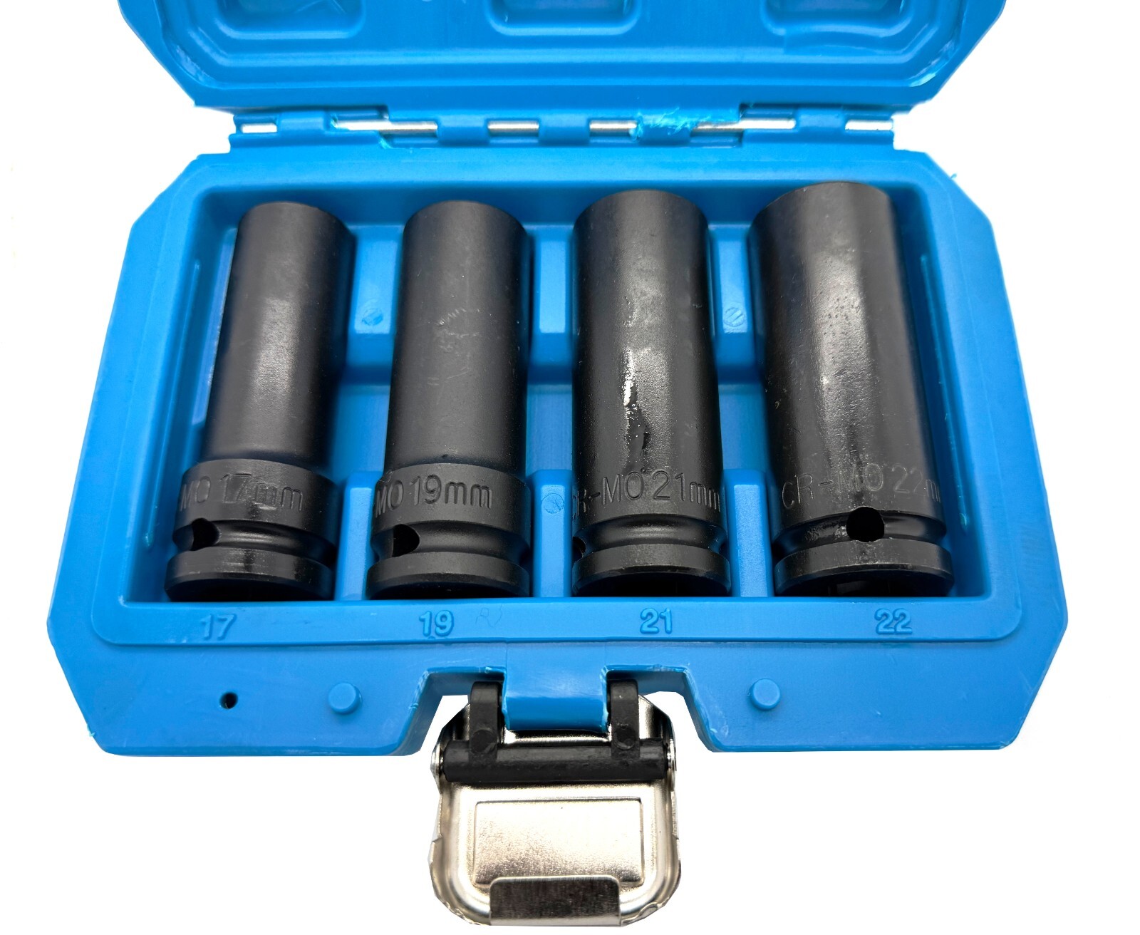 5pc NON-SLIP Deep Socket Set 4 Damaged Lug Nut & Lock Remover 17-22mm Twist SKT