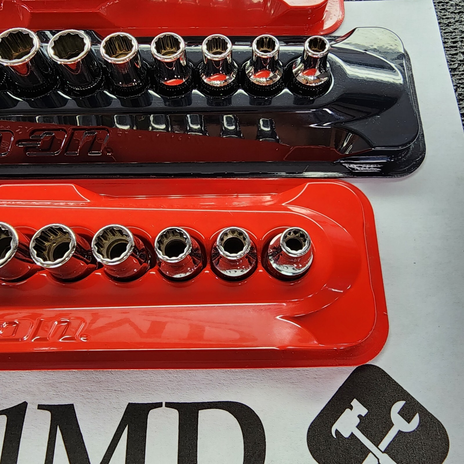 Snap-on Tools NEW 42pc 1/4″ Drive 12-POINT Metric & SAE Socket Set w/Mag Trays