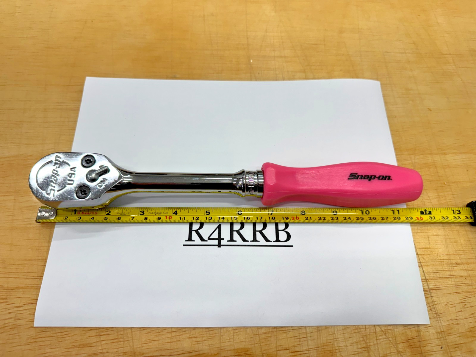 Snap-on Tools USA CLASSIC PINK 1/2″ Drive Hard Grip Ratchet SHD80AP RARE NOS
