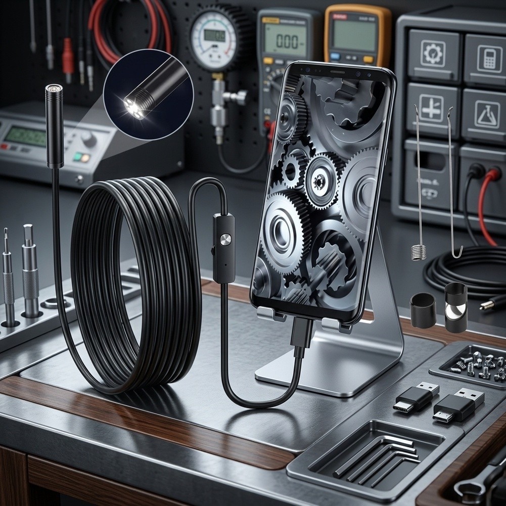 3 Function LED USB Probe Tool for Automotive Inspection and Diagnostics