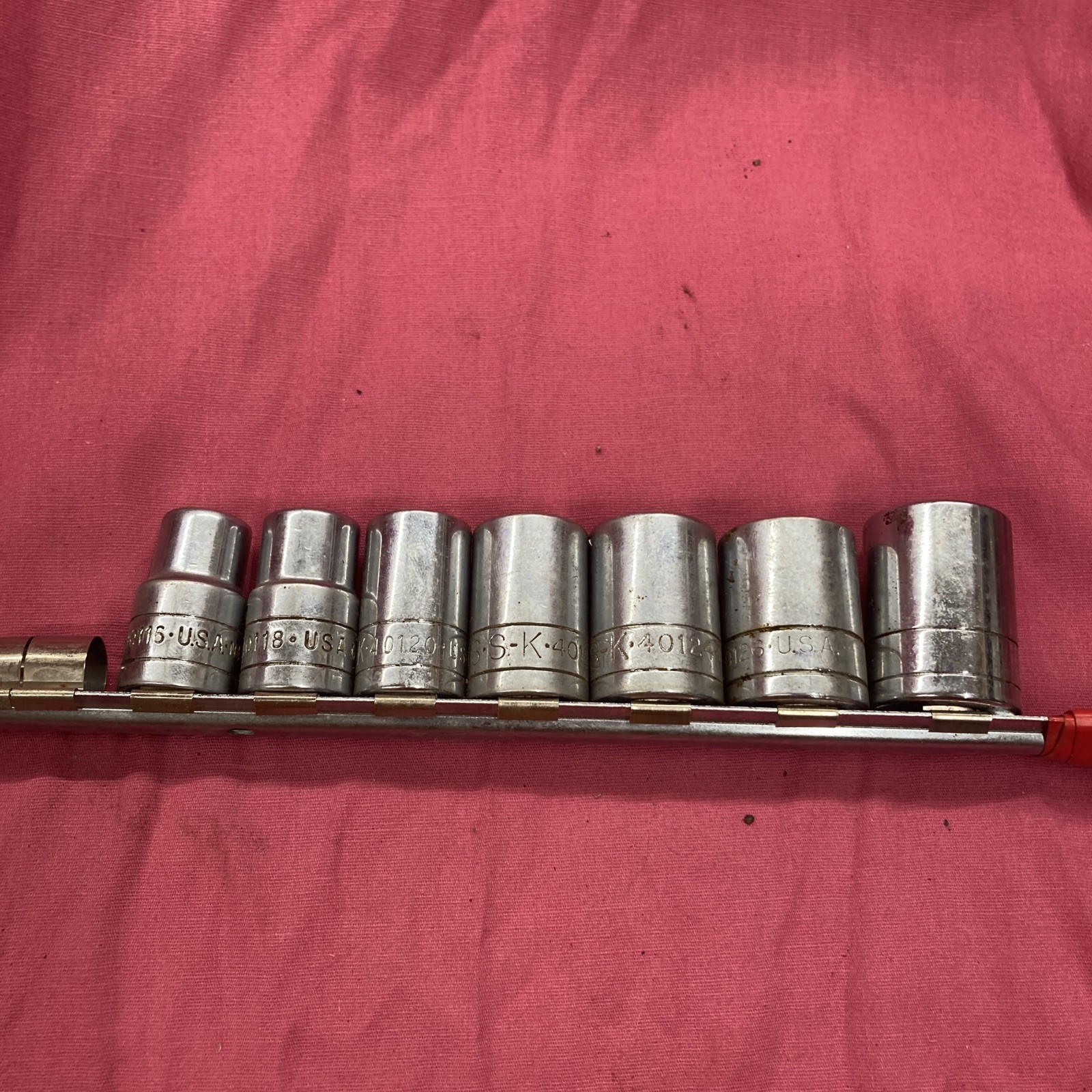 Lot Of 7 SK Tools 1/2 Drive 12 Point Sockets 1/2” 9/16 5/8 11/16 3/4 13/16 7/8