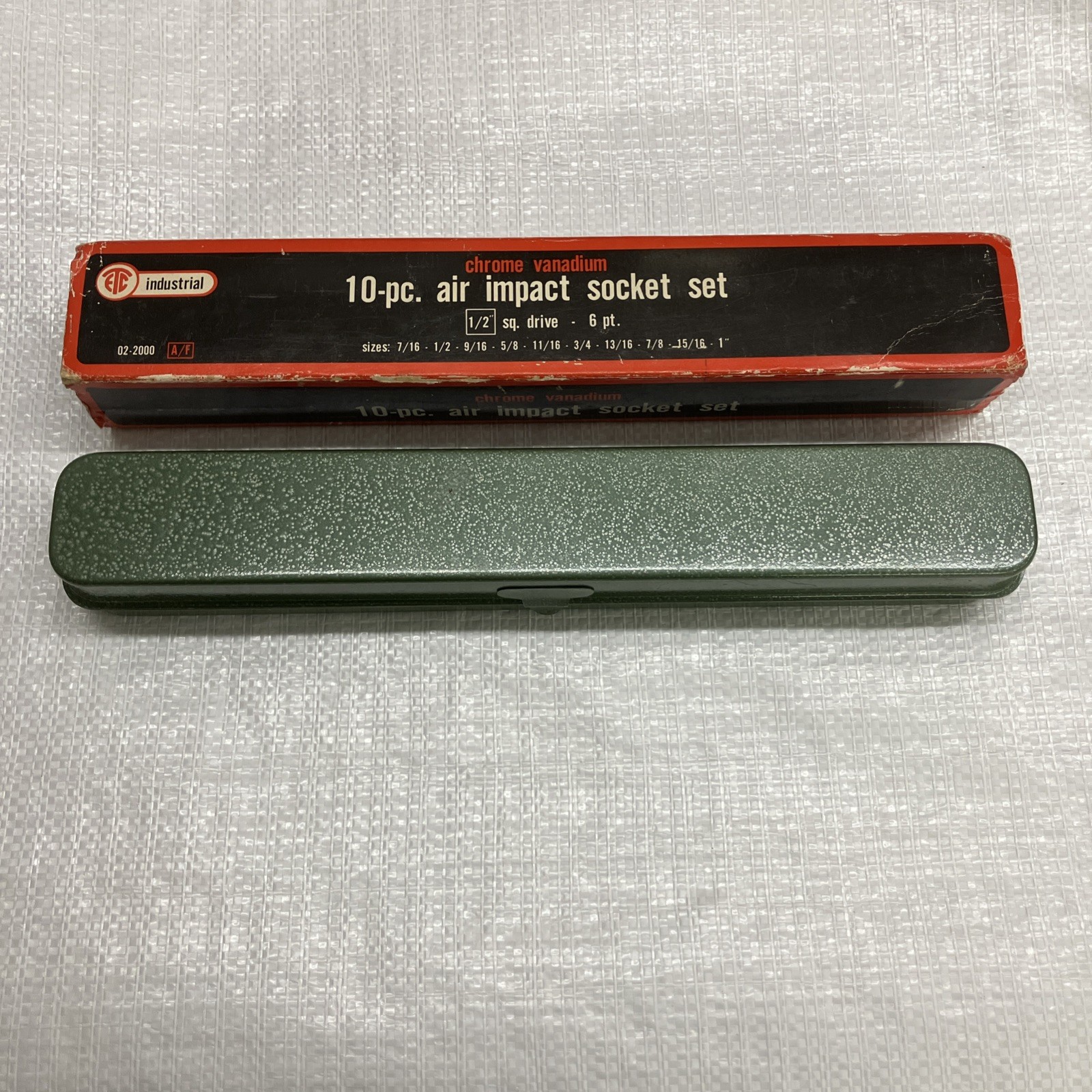 Vintage 1/2” A/f Air Impact Socket Set Etc Industrial Japan Classic Car Imperial