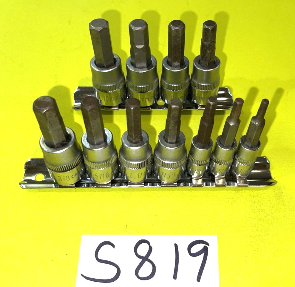 CORNWELL TOOLS 11 PIECE SAE. & METRIC MULTI DRIVE SHORT HEX SOCKET DRIVER SET
