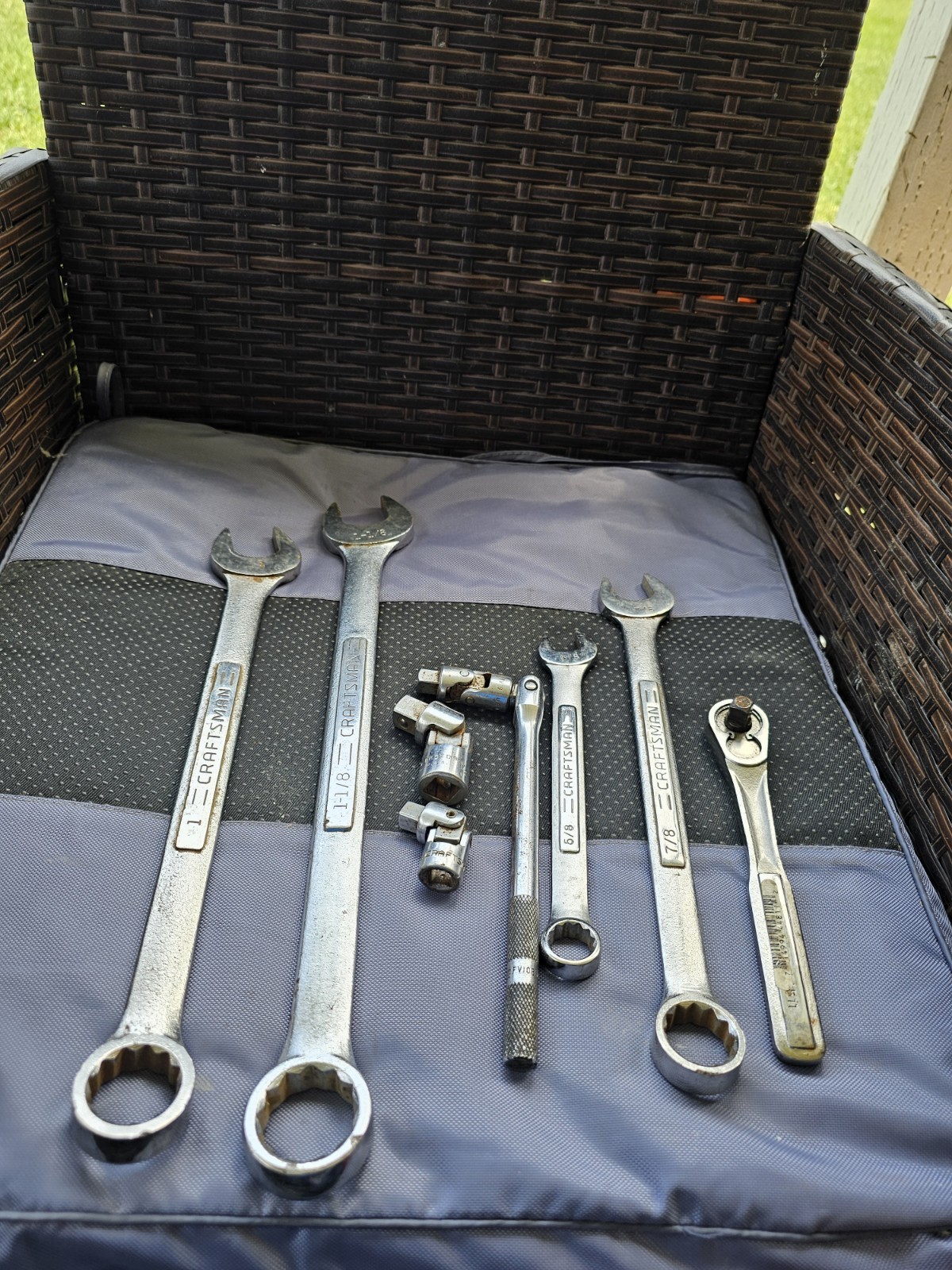 VTG Mix Tools Lot Wrenches & Ratchet,Proto,Craftsman,Snap-on Swivels Used #9