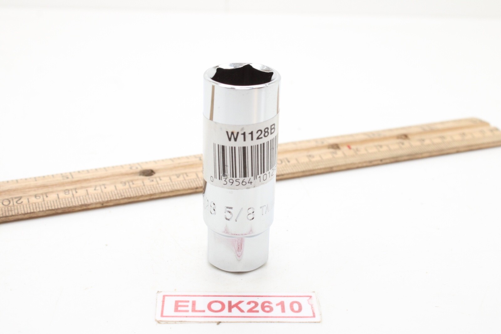 W1128B 3/8″ Drive 5/8″ SAE Chrome Spark Plug Socket w/Rubber Insert
