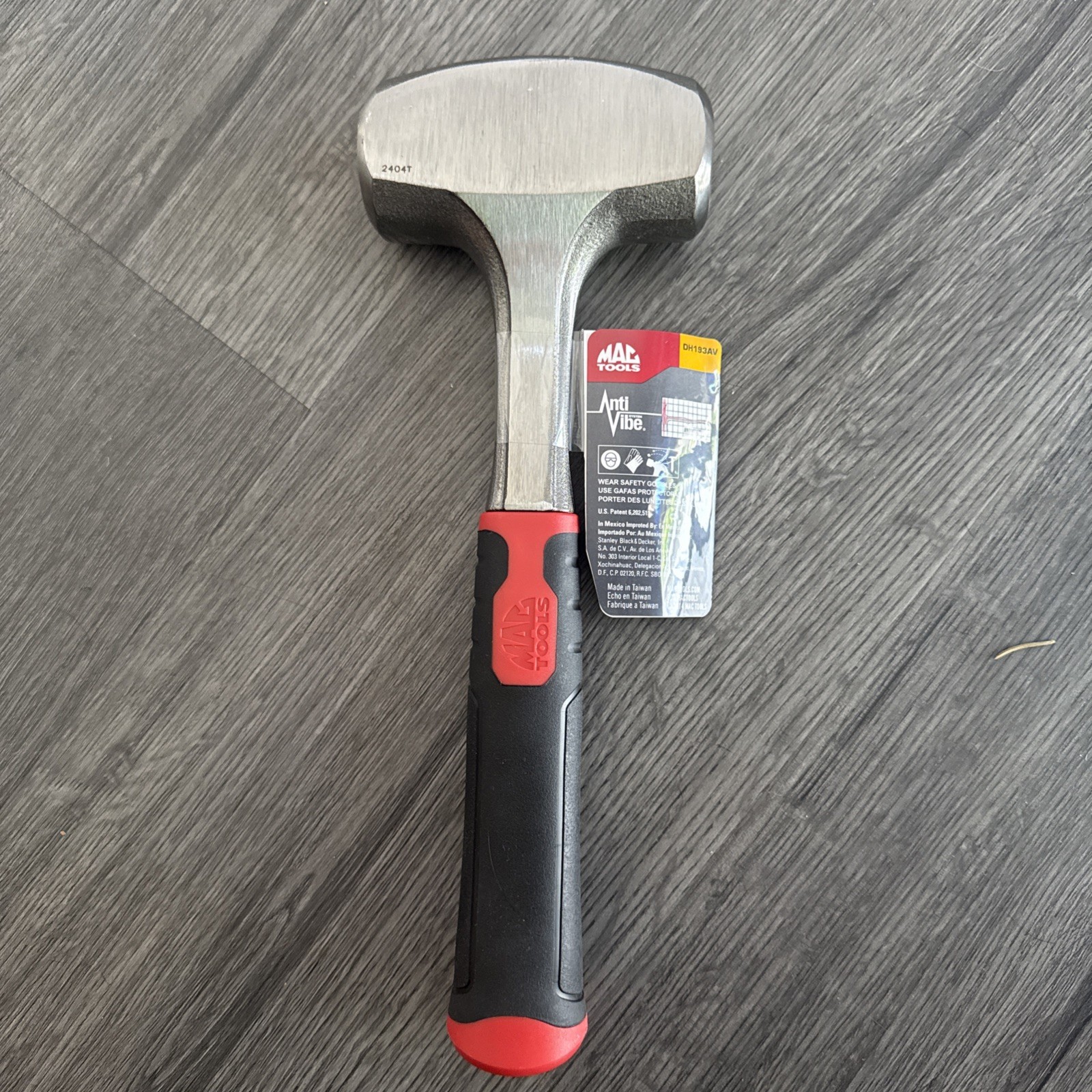 Brand New MAC Tools DH193AV. 3 lb. Soft Grip Anti-Vibe Drilling Hammer Red