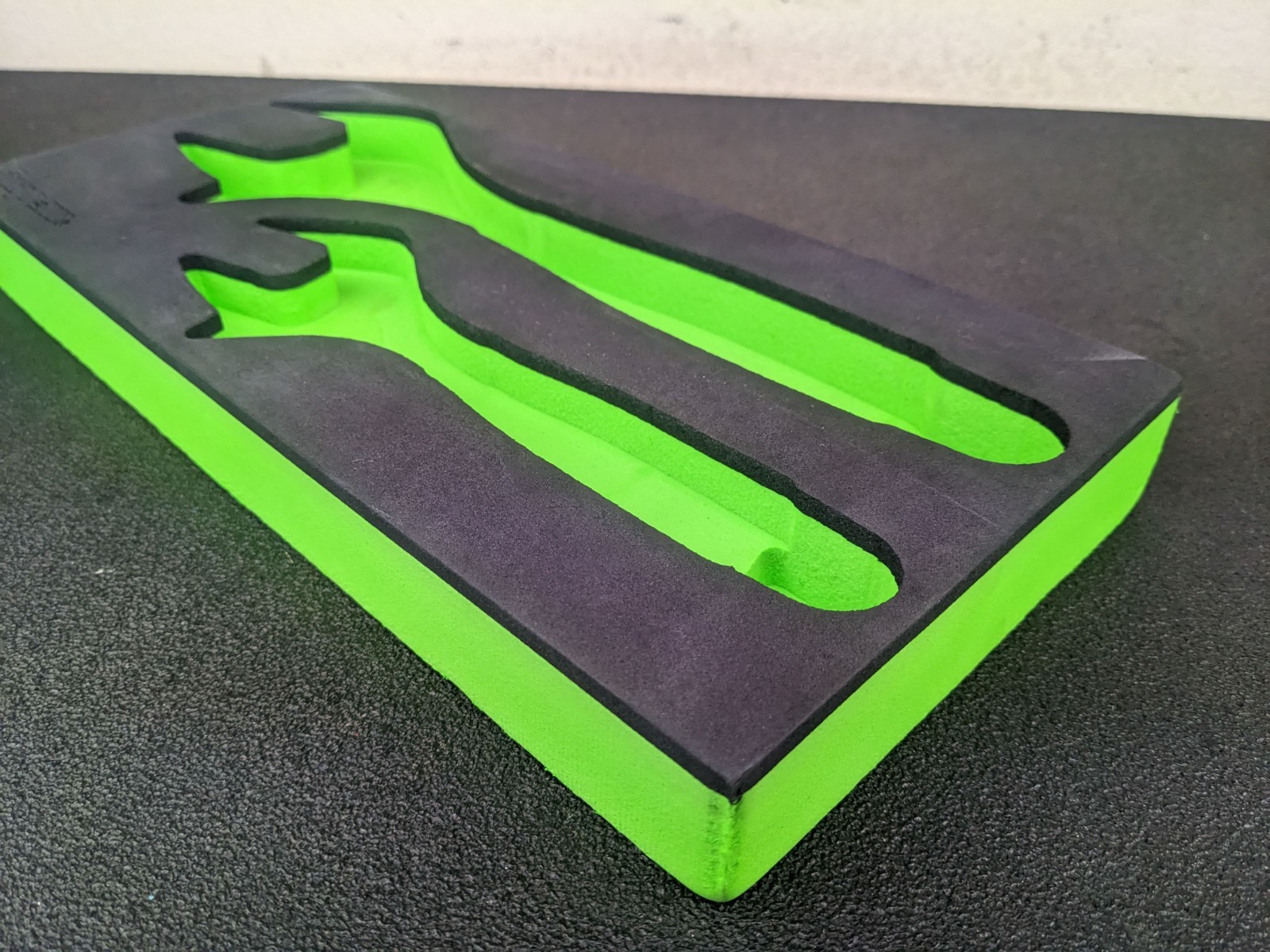 #bn061 Snap On GREEN Foam Tray Only For Adjustable Wrenches ADHW12AG & ADHW8AG