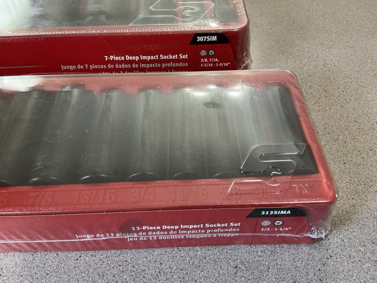 SNAP ON 13PC & 7PC 6PT DEEP IMPACT 2-SETS 3/8” – 1-9/16” 307 SIM & 313 SIMA 12PT