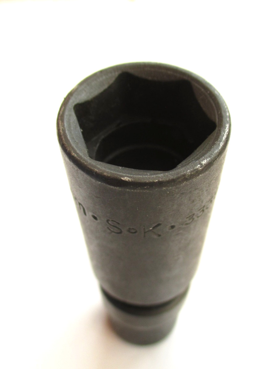 New SK / S-K Tools Metric Deep Swivel Impact Socket, 19mm. 3/8″ Drive. 6 Point