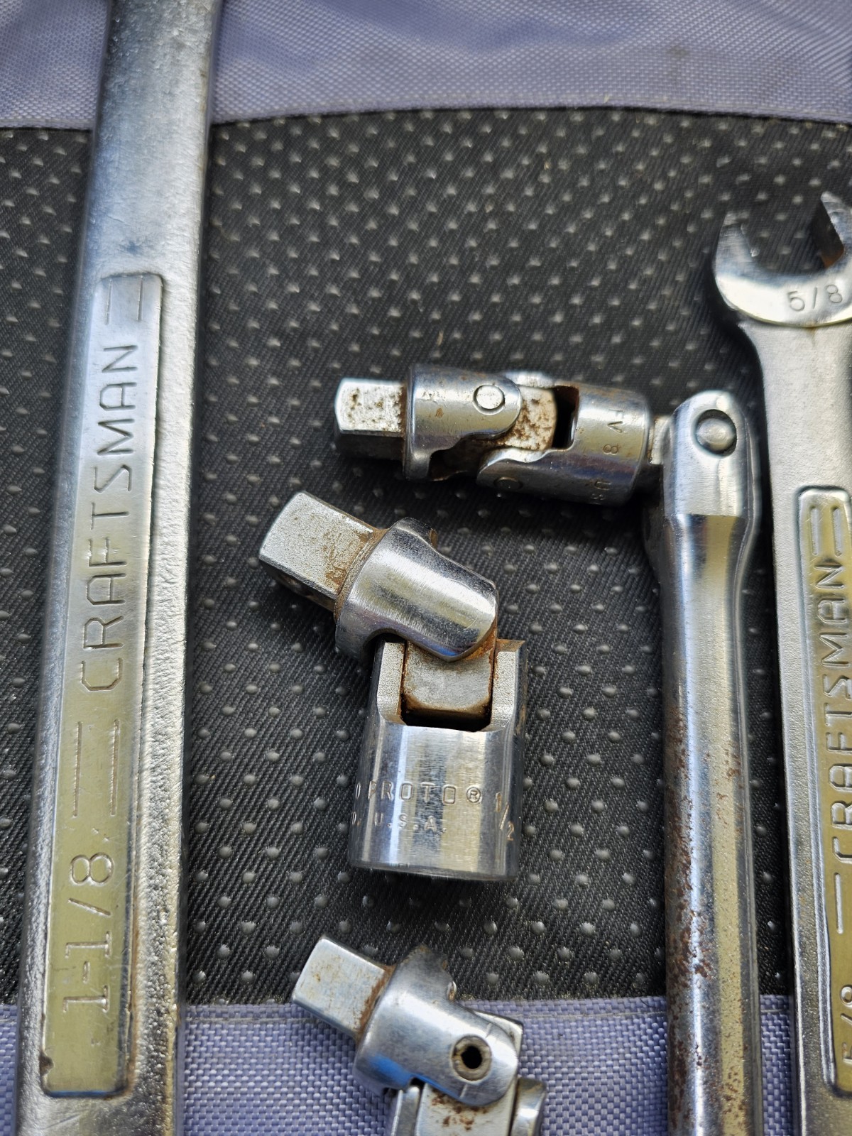 VTG Mix Tools Lot Wrenches & Ratchet,Proto,Craftsman,Snap-on Swivels Used #9