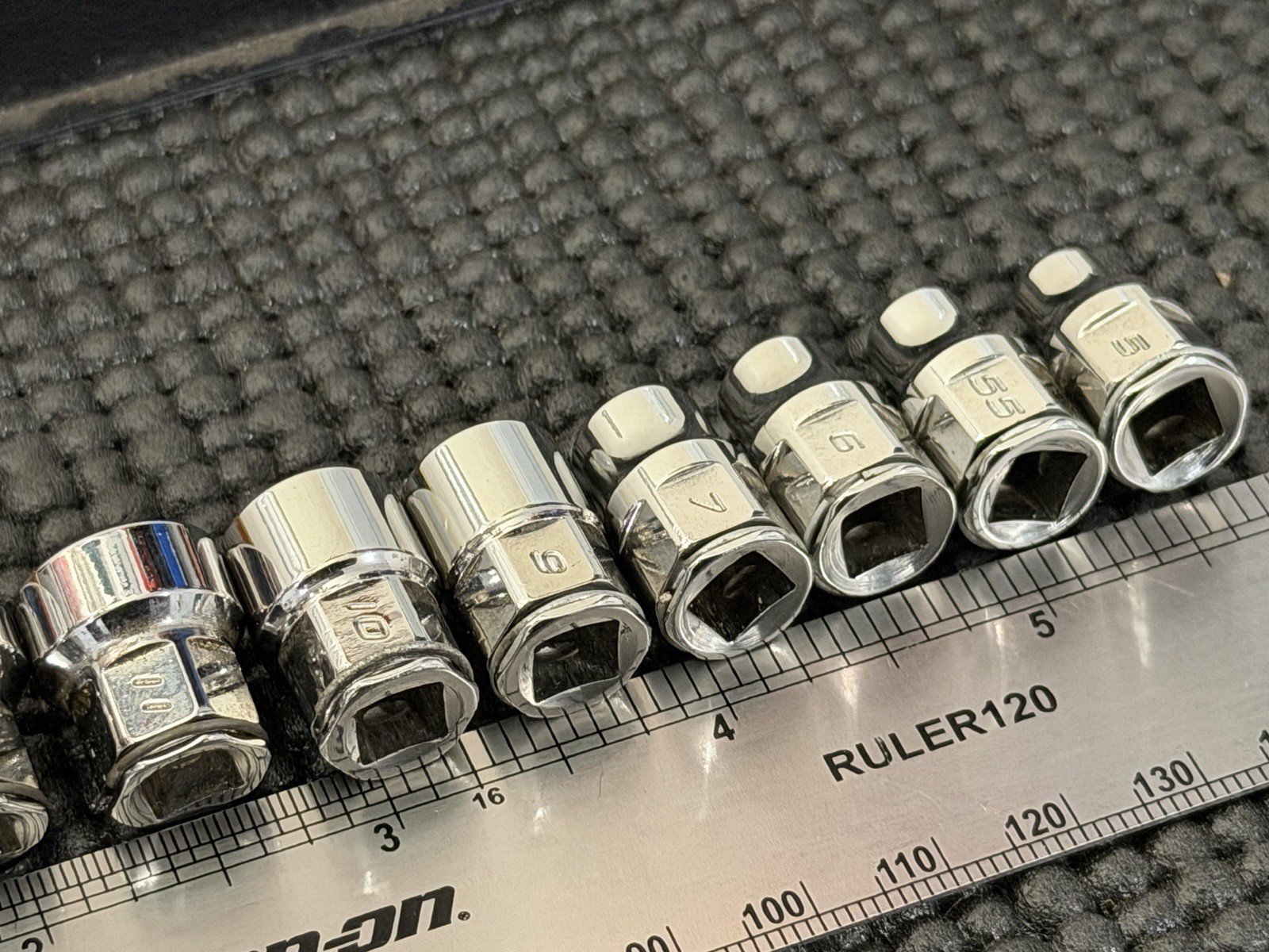 Snap-On 10 of 12PC 1/4″ Low Profile Drive Socket Ratchet Set USA🇺🇸 – 112RTSMA