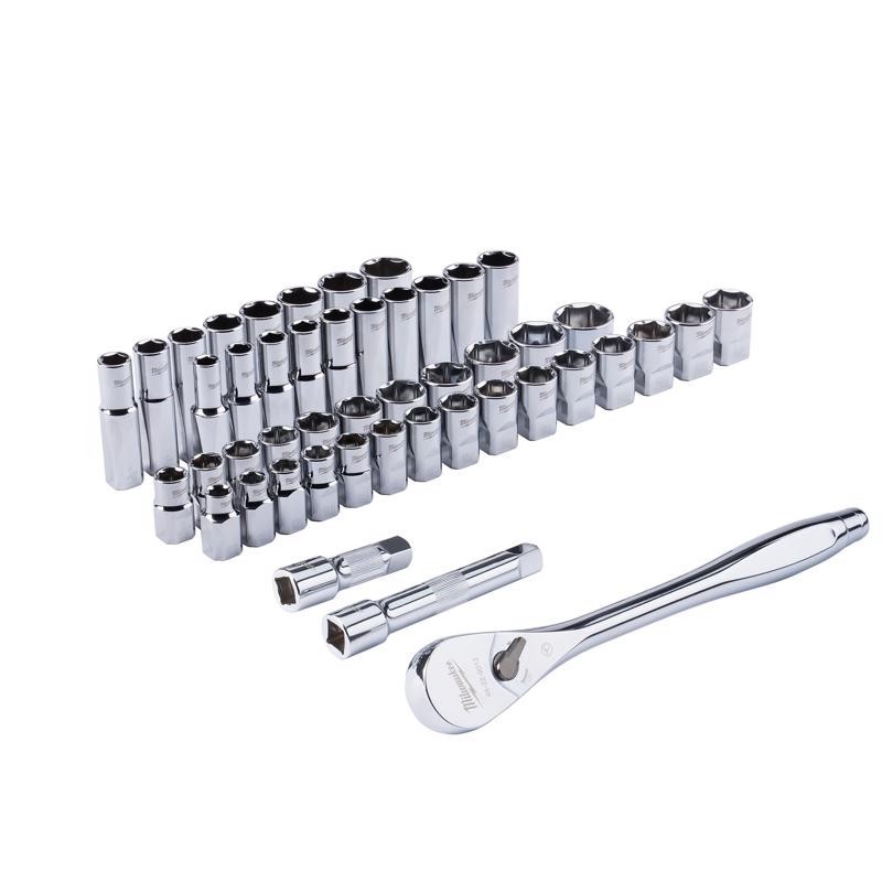 Milwaukee 48-22-9010 47 Piece SAE And Metric 1/2″ Drive Socket Set NEW
