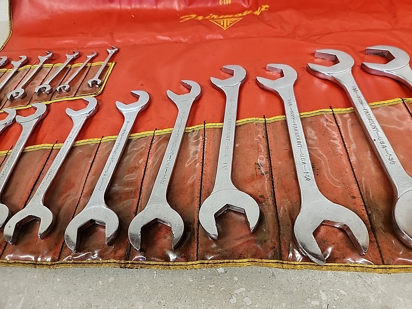 Fairmount 18 PC Angled Wrench Set SAE W/Pouch C-180 Made In USA Vintage HTF