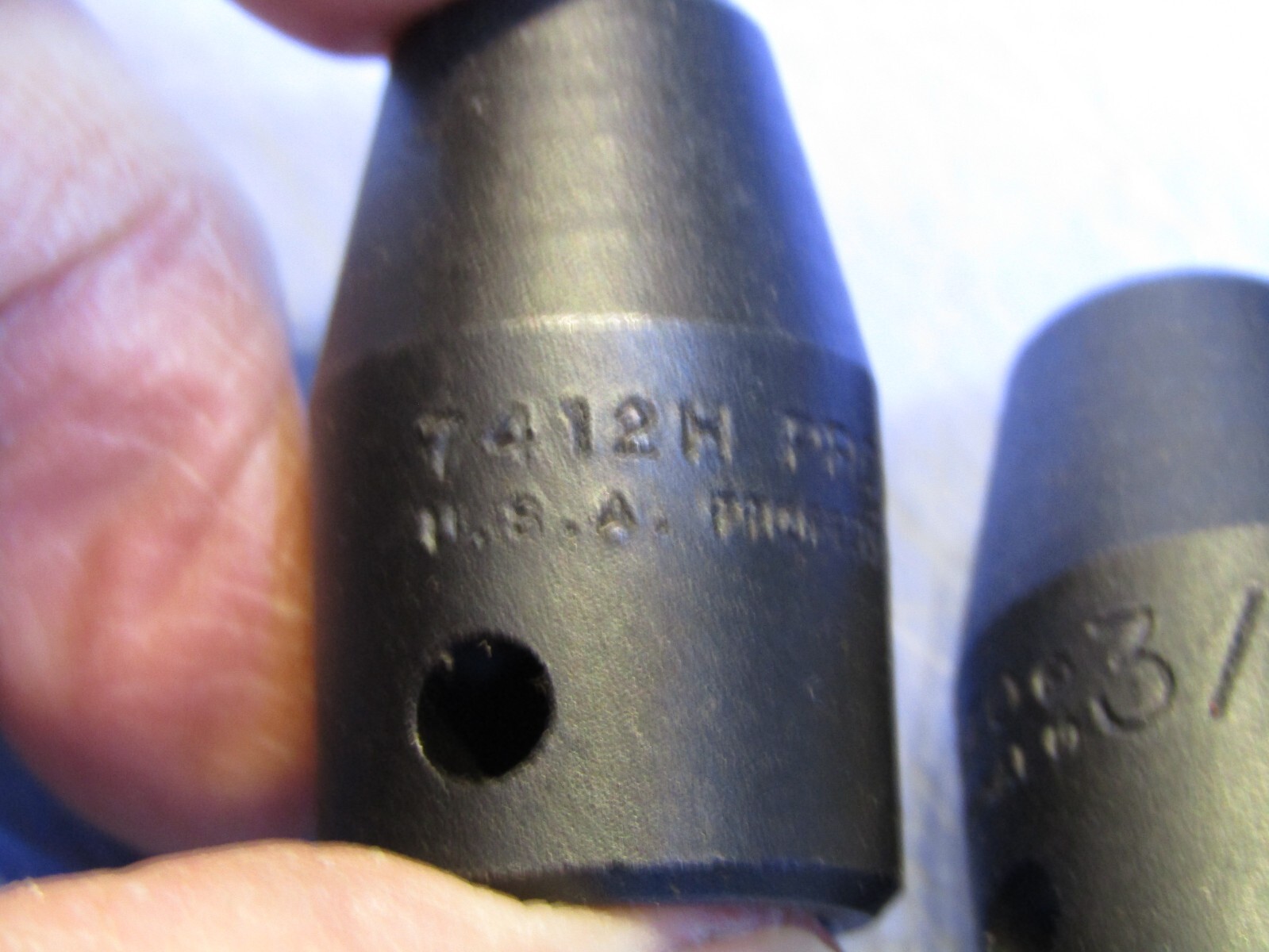 2 – Proto J7412H 3/8 Inch Shallow Impact Socket Drive 6 Point Steel Black Oxide.