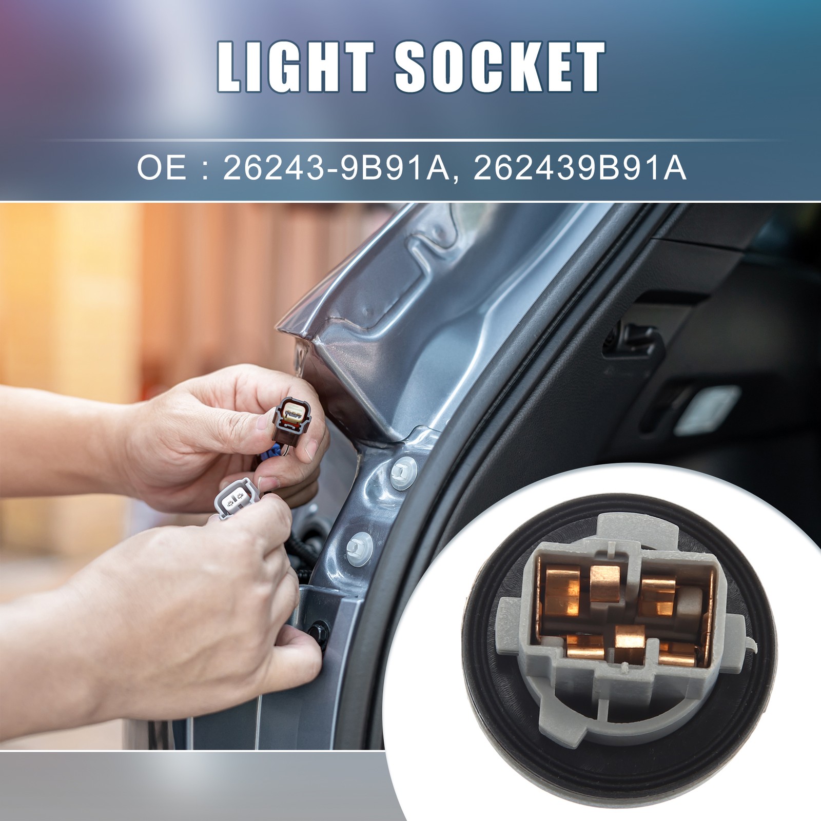 Turn Signal Light Bulb Socket Holder 26243-9B91A for Nissan Altima 2009-2022