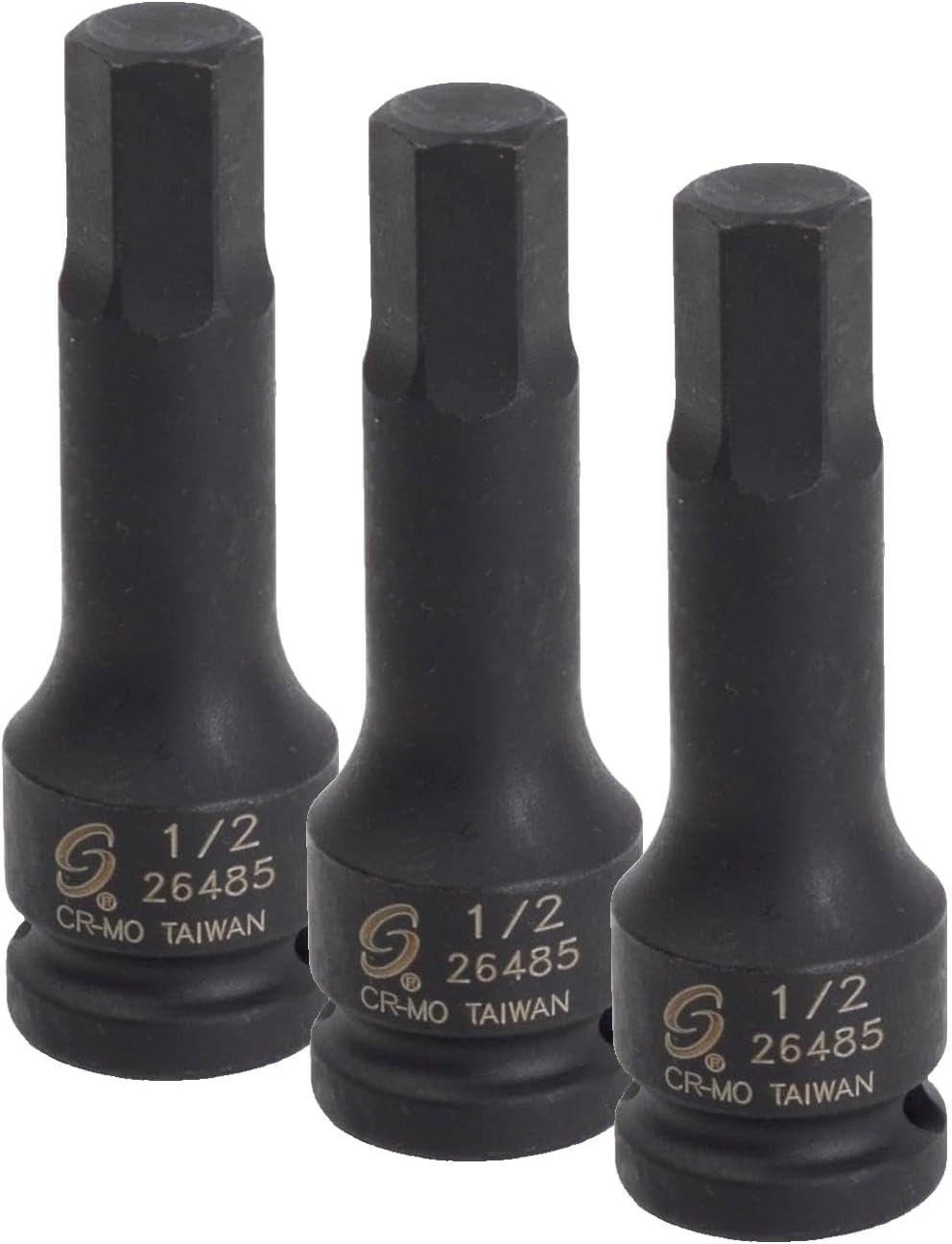 Precision Machined 1/2-Inch Drive Hex Impact Socket Set of 3 – ANSI Compliant