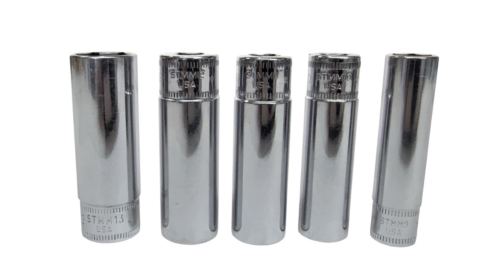 Snap-On 1/4” Drive Metric Flank Drive 6pt Socket Set Chrome USA