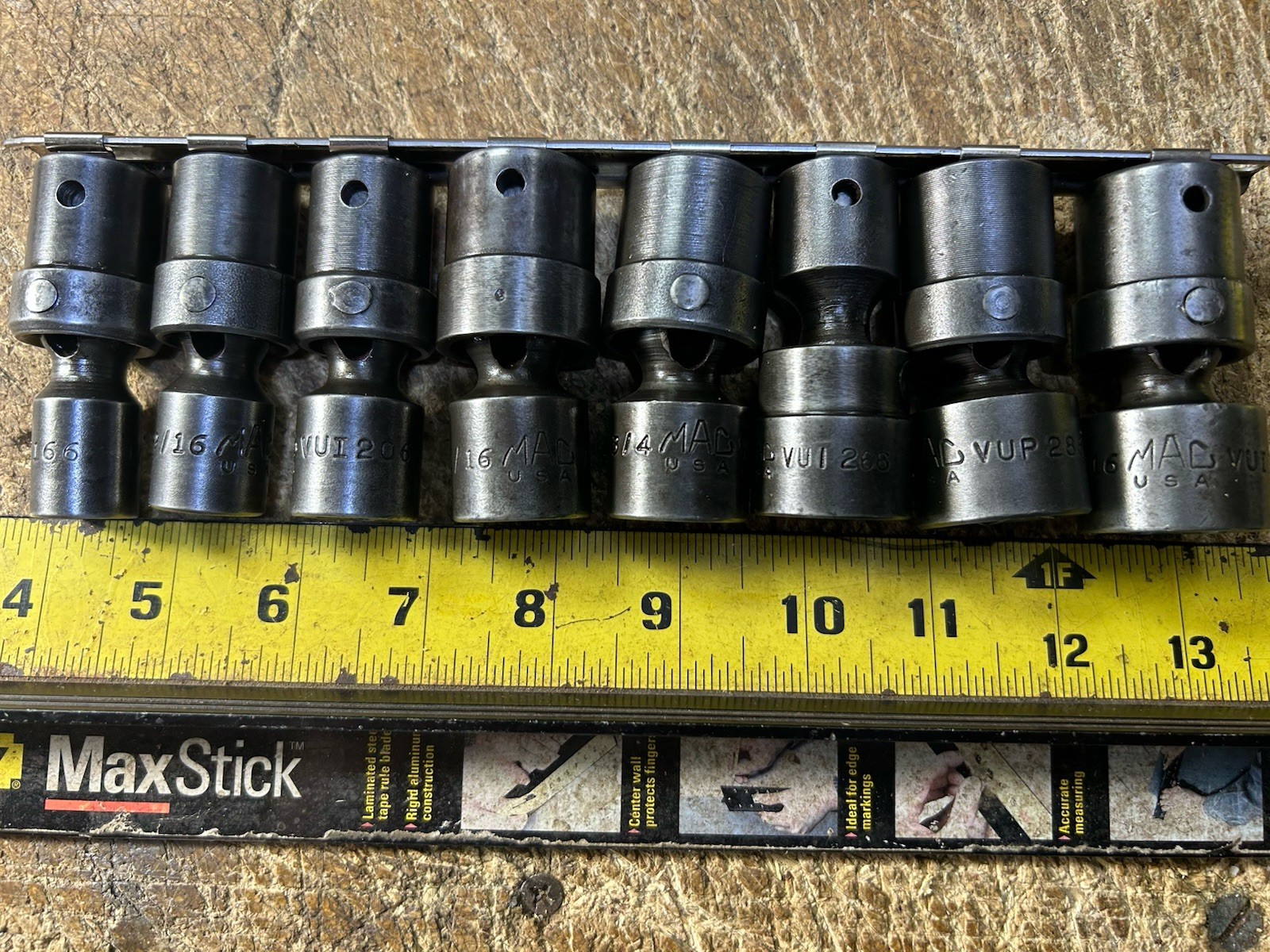 Mac 8 Pc 1/2″ Drive 6pt Swivel Impact Socket Set VUP & VUI Series 1/2″ To 15/16”