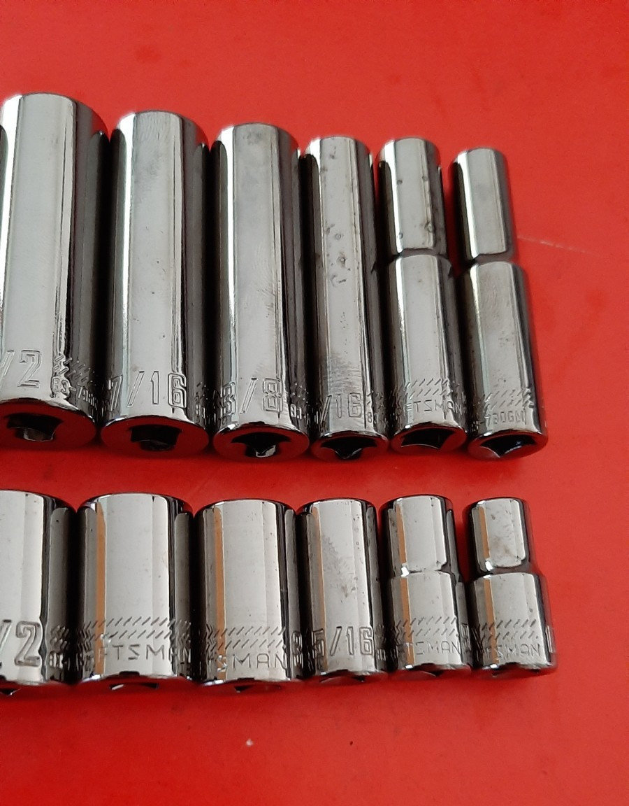 New Craftsman OVERDRIVE 1/4″ Drive SAE Deep & Shallow Socket Set 1/4 – 9/16″ 6pt