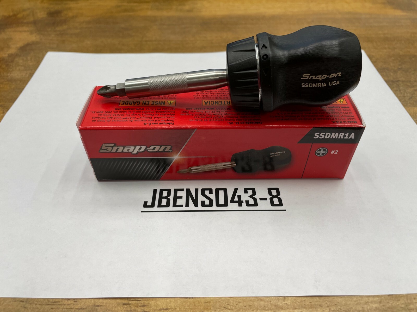 Snap-on Tools USA NEW BLACK Stubby Hard Handle Ratcheting Screwdriver SSDMR1A