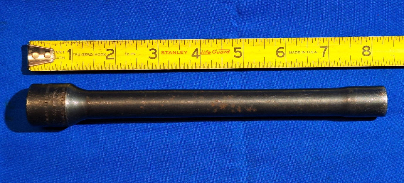 Snap-On 1/2″ Drive 12-Point Metric 12 mm Extra-Long Head Bolt Socket S6160