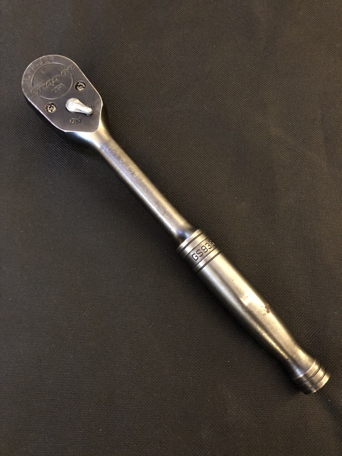 Snap-On Tools 1/2″ Drive Ratchet 10.5″ Black Industrial Finish GS936 US