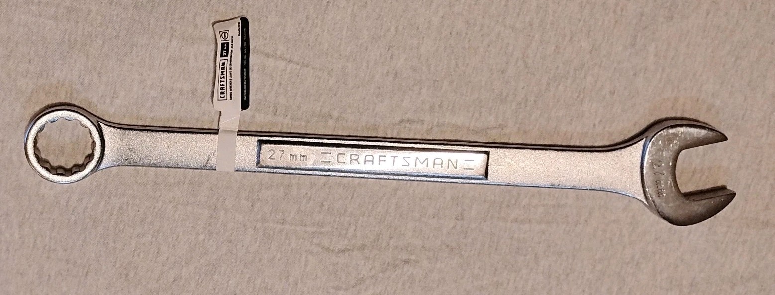 Craftsman 27mm Metric Combination Wrench 12pt 27 mm Forged Steel Tool CMMT 42933
