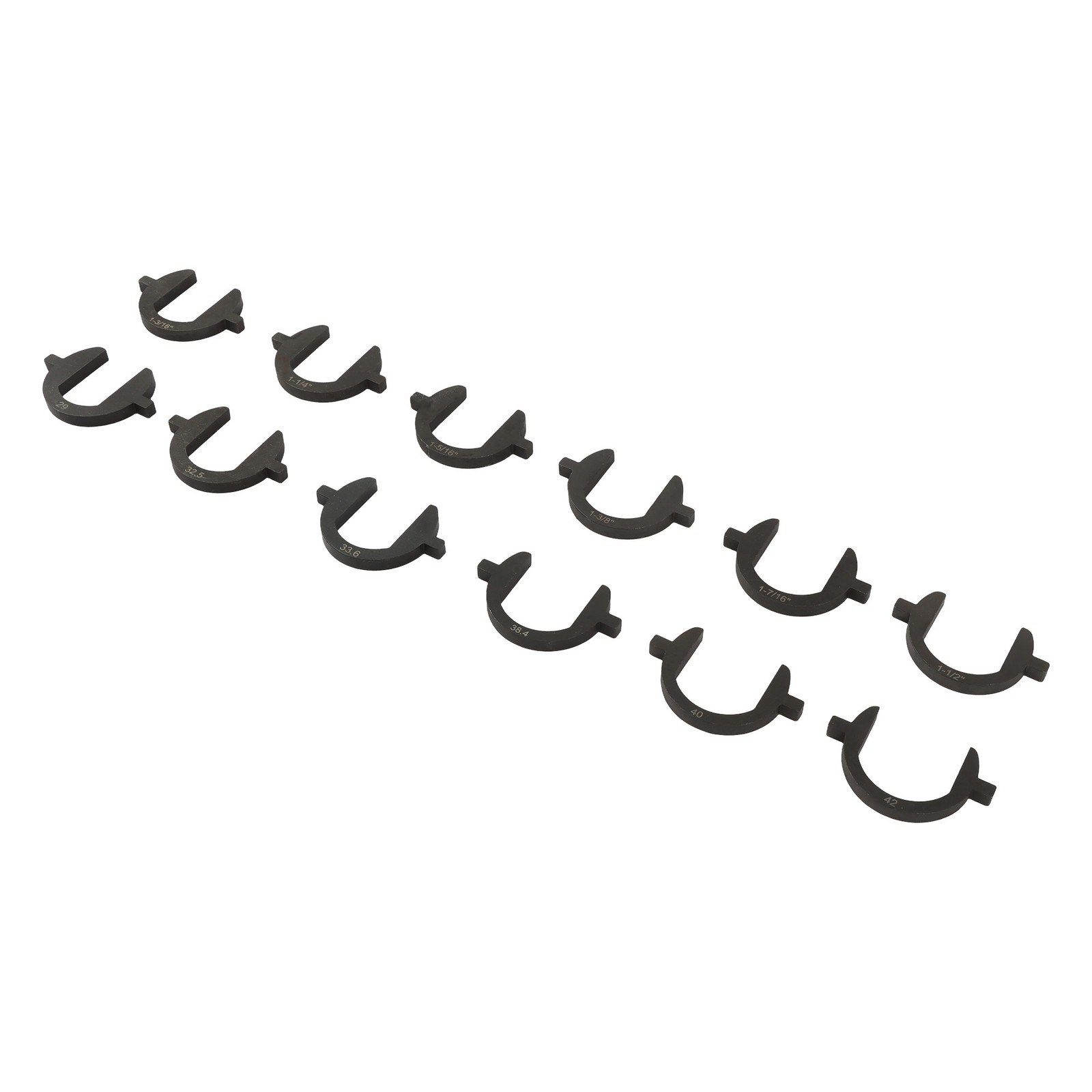LABLT 13PCS Inner Tie Rod Removal Tool Kit with 12 SAE+Metric Crowfoot Adapters