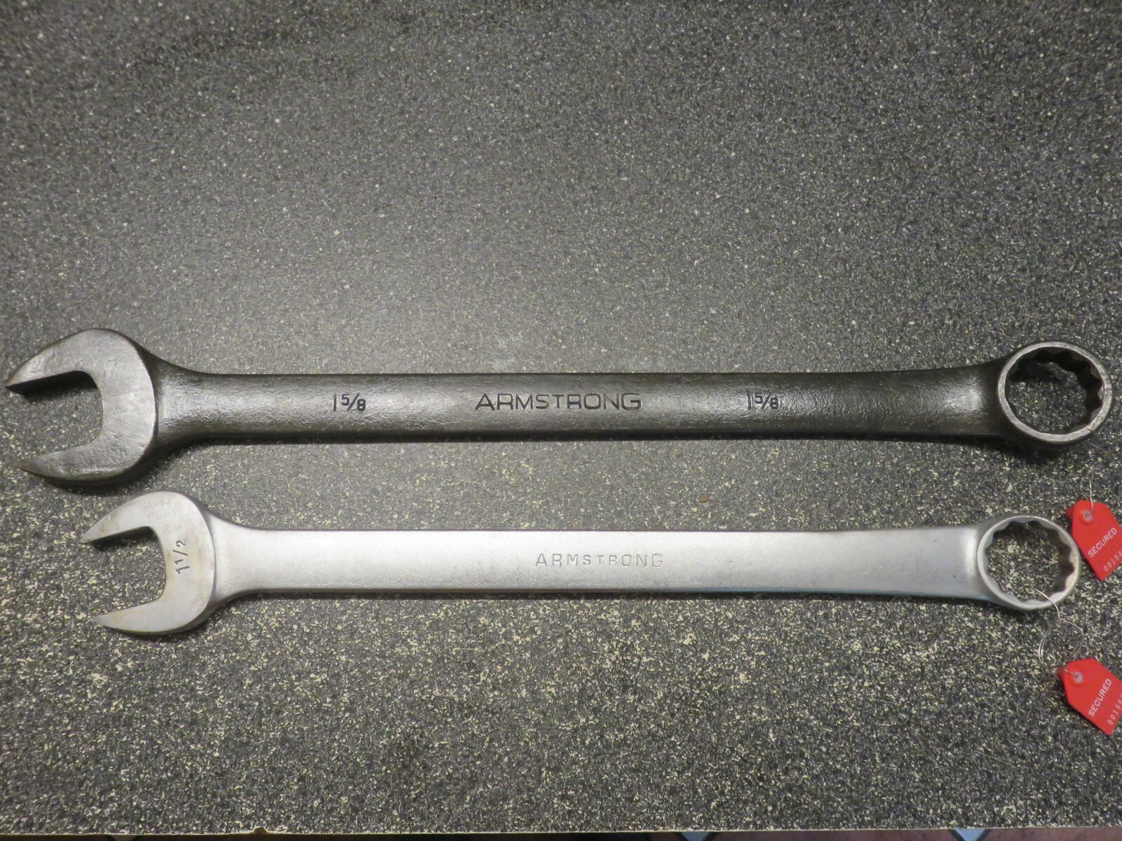 1-5/8» & 1-1/2″ Armstong 12 Point Combination Wrench 30-252 & 25-248 U.S.A.
