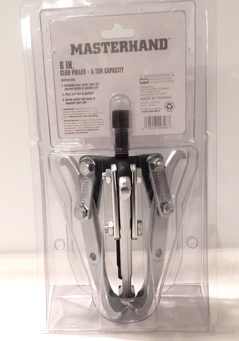 6-in. Gear Puller, 3-Arm – NEW