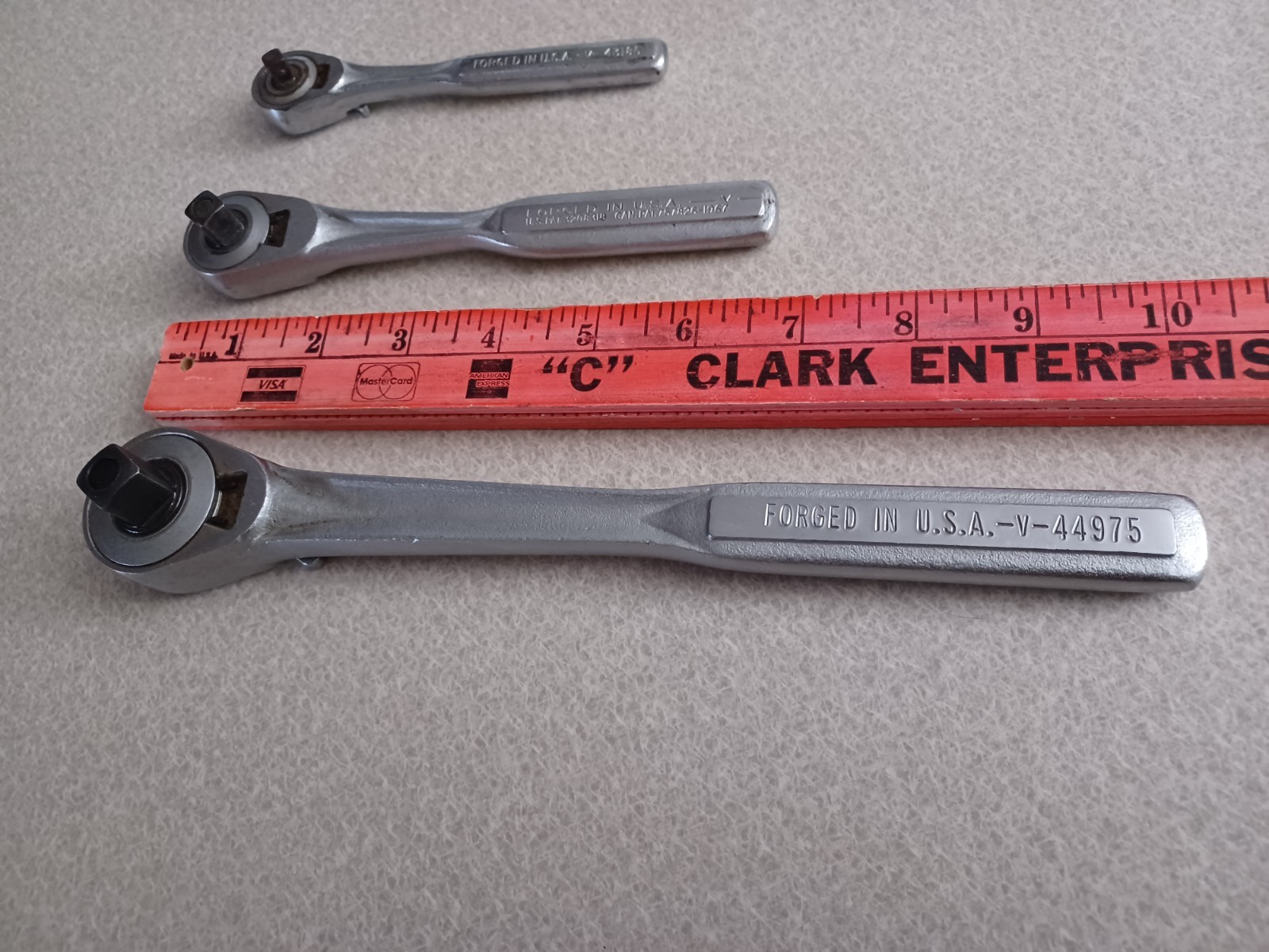 Vintage Craftsman USA 3 Piece Ratchet 1/4” 3/8” 1/2” Drive 44975 43185 oil port