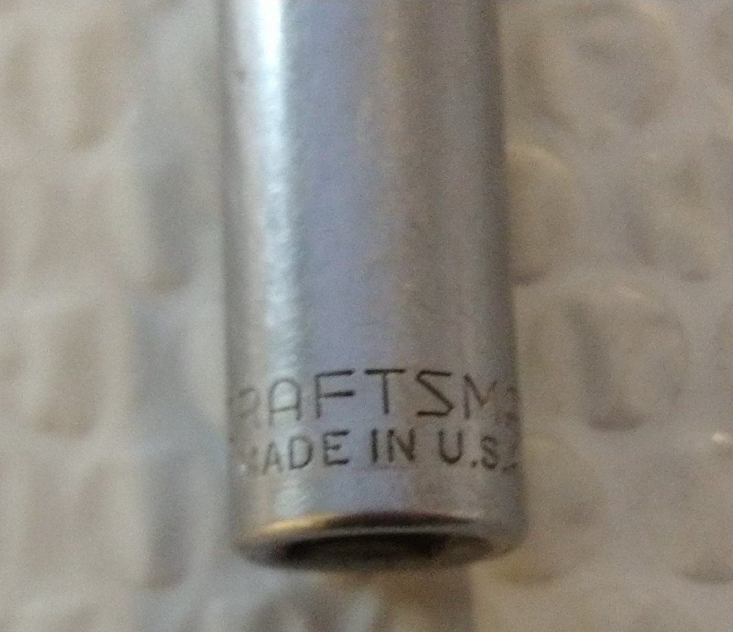 CRAFTSMAN TOOLS USA V43312, 3/8″ DRIVE, 1/2″ SOCKET, 2.5″ DEEP, 12 POINT.