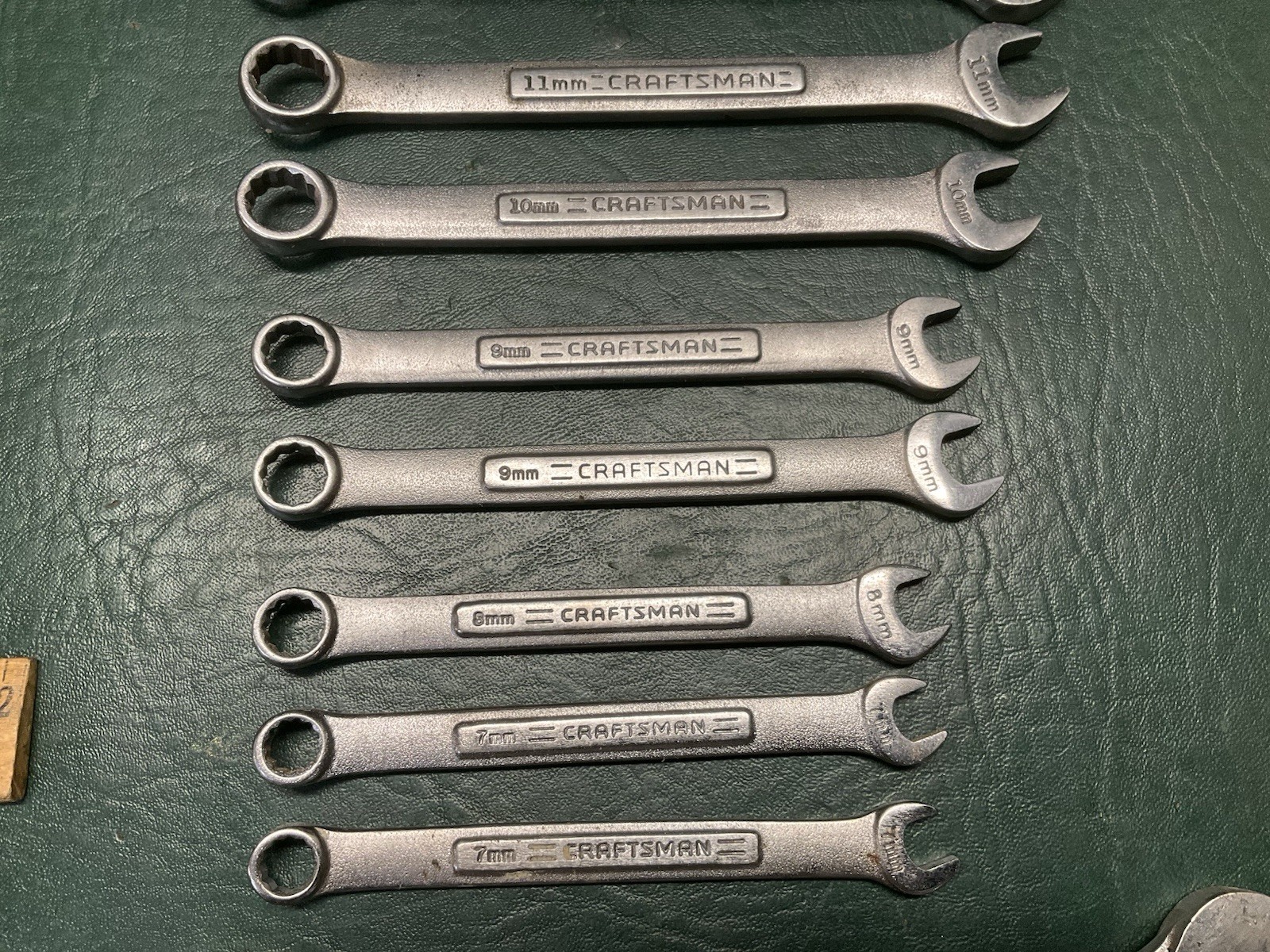 Vtg Craftsman SAE & Metric 12 Point Wrench lot -V- USA 15/16″ – 1/4″ & 18mm-7mm