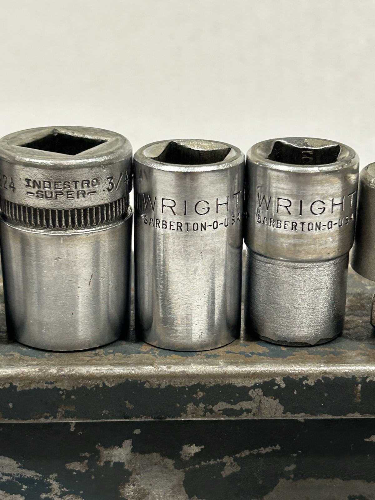 Vintage Wright Tools 14pc 1/2” Drive SAE Socket Set