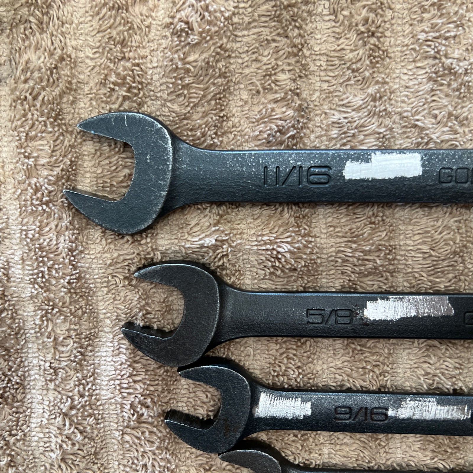 (6) Snap On Wrench GOEX12B 14B 16B 18B 20B 22B — 3/8 7/16 1/2 9/16 5/8 11/16
