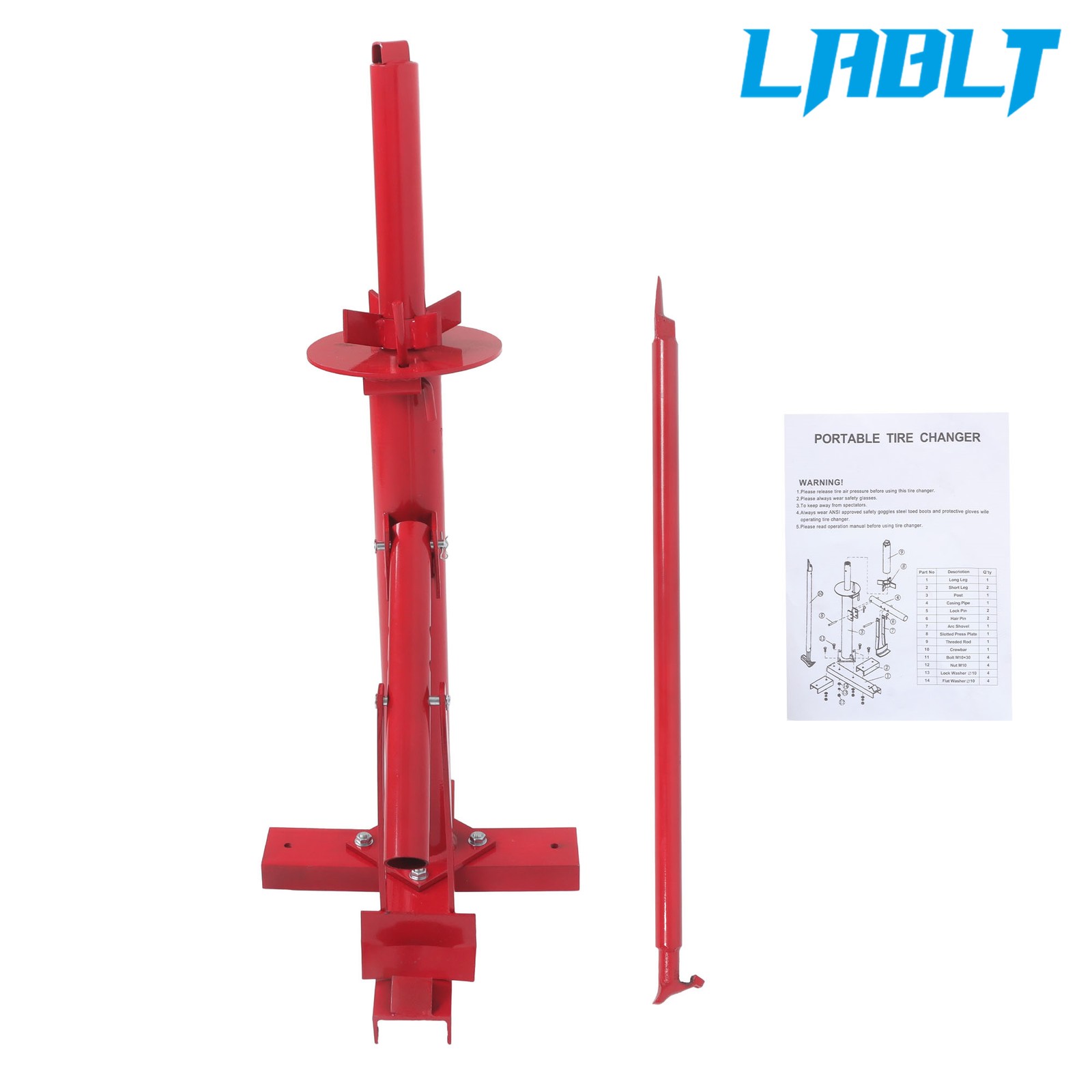 Manual Tire Changer Portable Hand Bead Breaker Mounting Tool For 8″ to 16″ Tires