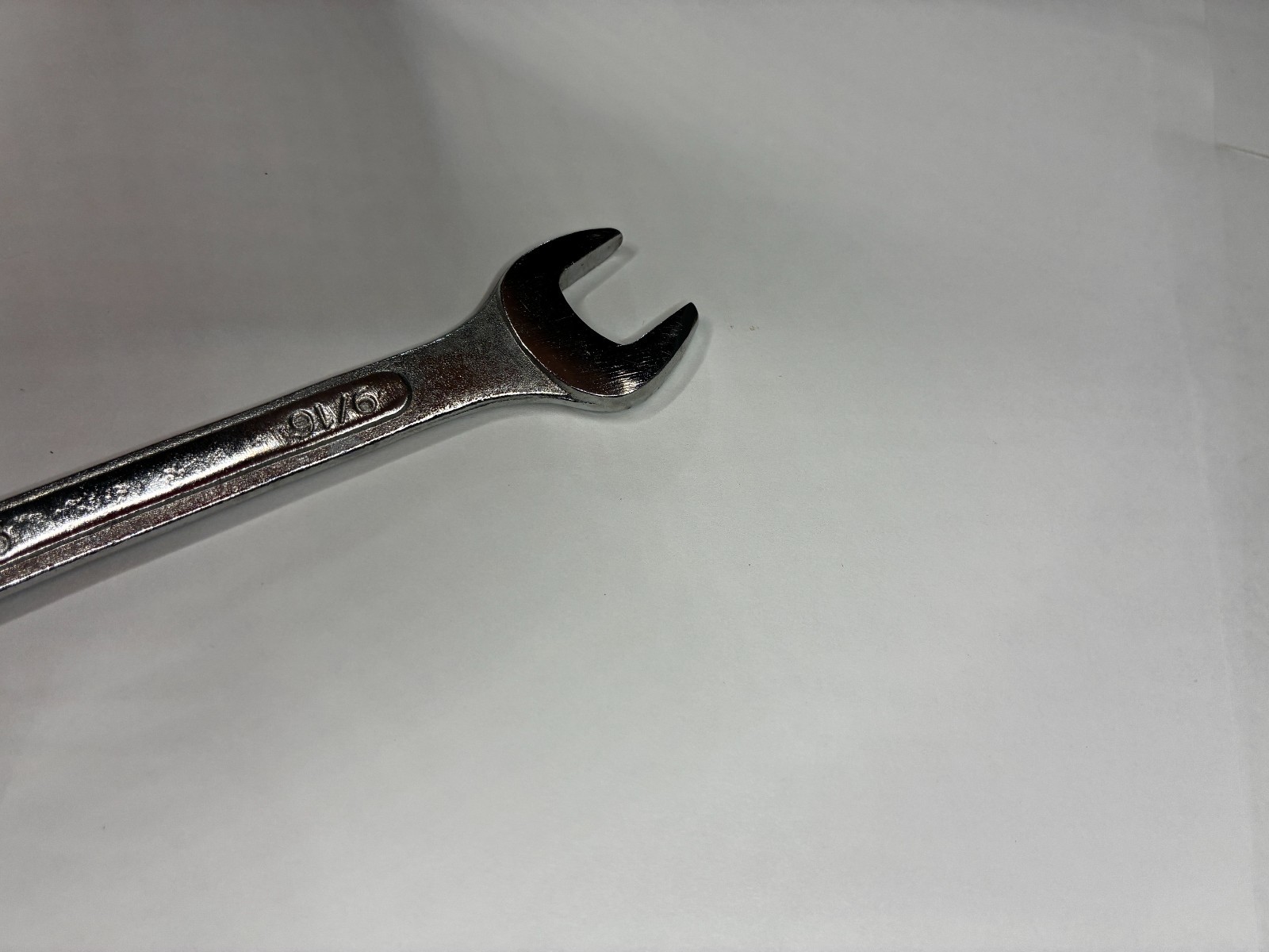 9/16 Inch Combination Wrench Drop Forged Steel 12 Point Box End Used Tool