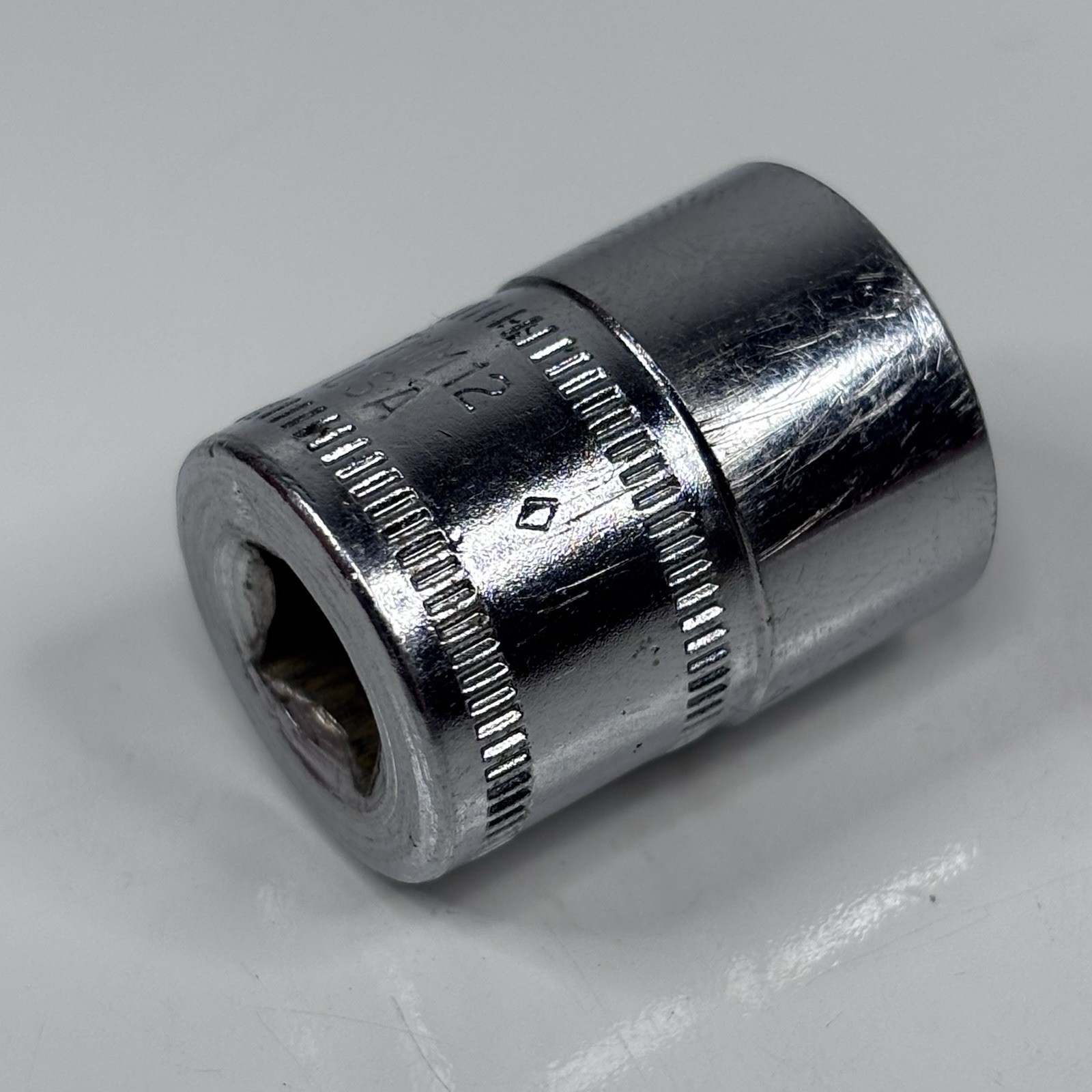 Snap On Tools TMM12 1/4 Dr 6Pt Metric 12mm Flank Dr Shallow Socket USA VTG 1980