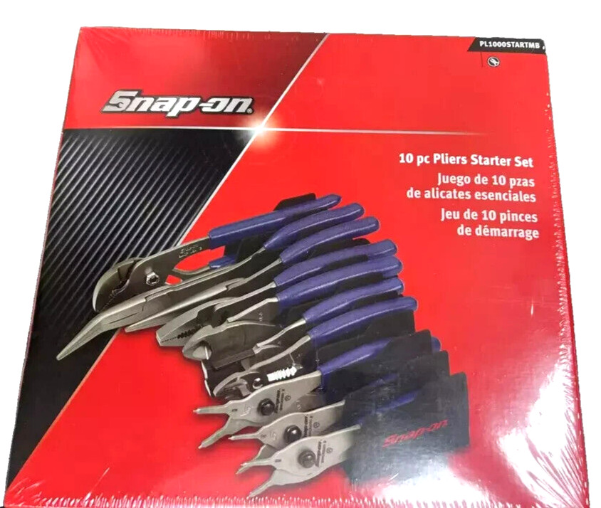 New Snap-on™ PL1000STARTMB 10pc Pliers Starter Set Needle Nose Cutters Crimper