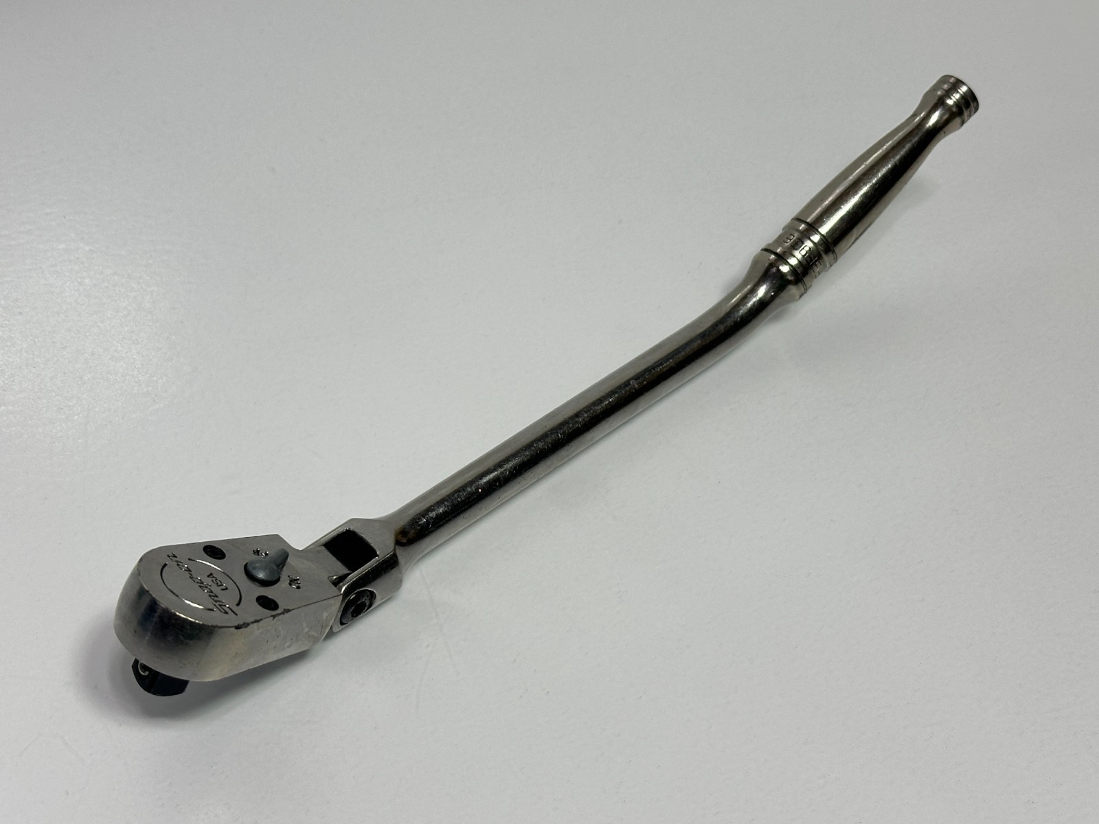 🇺🇸 Snap-on Tools USA FBF936 3/8” Drive Bent OffsetHandle Flex-Head Ratchet