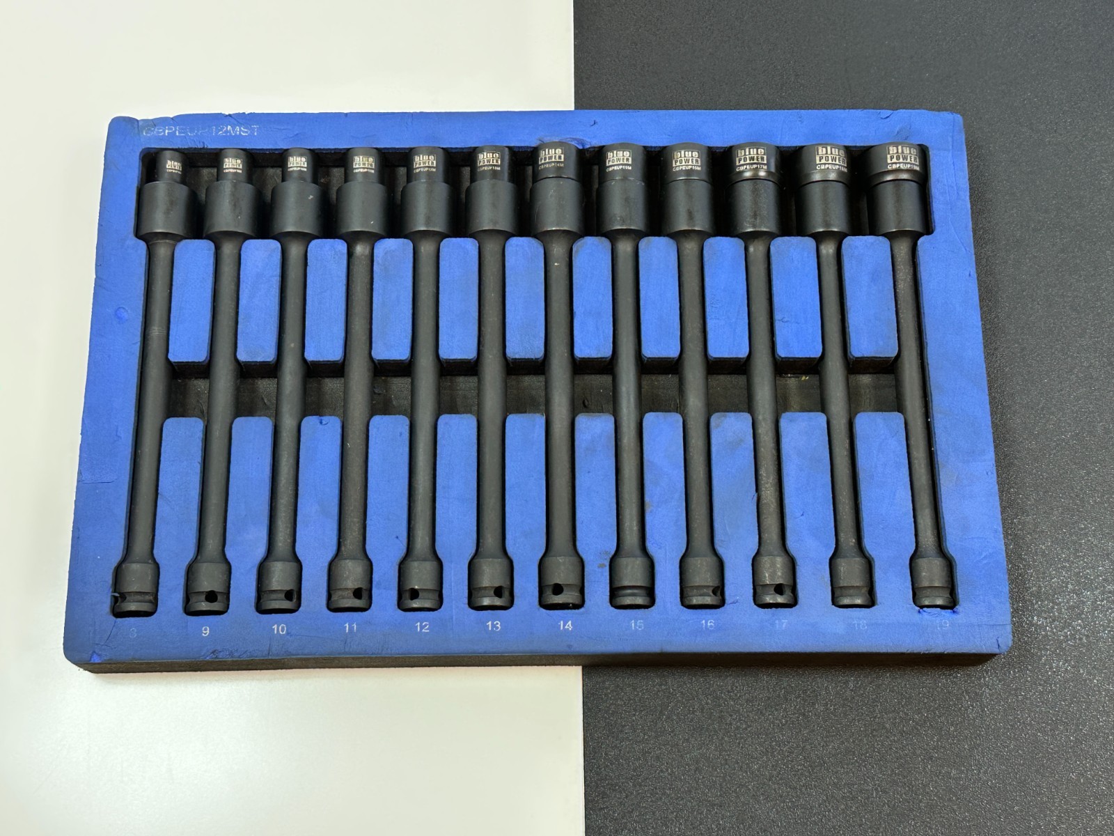 Cornwell CBPEUP12MST 12pc 3/8” Drive Metric Power Universal Swivel Extension Set