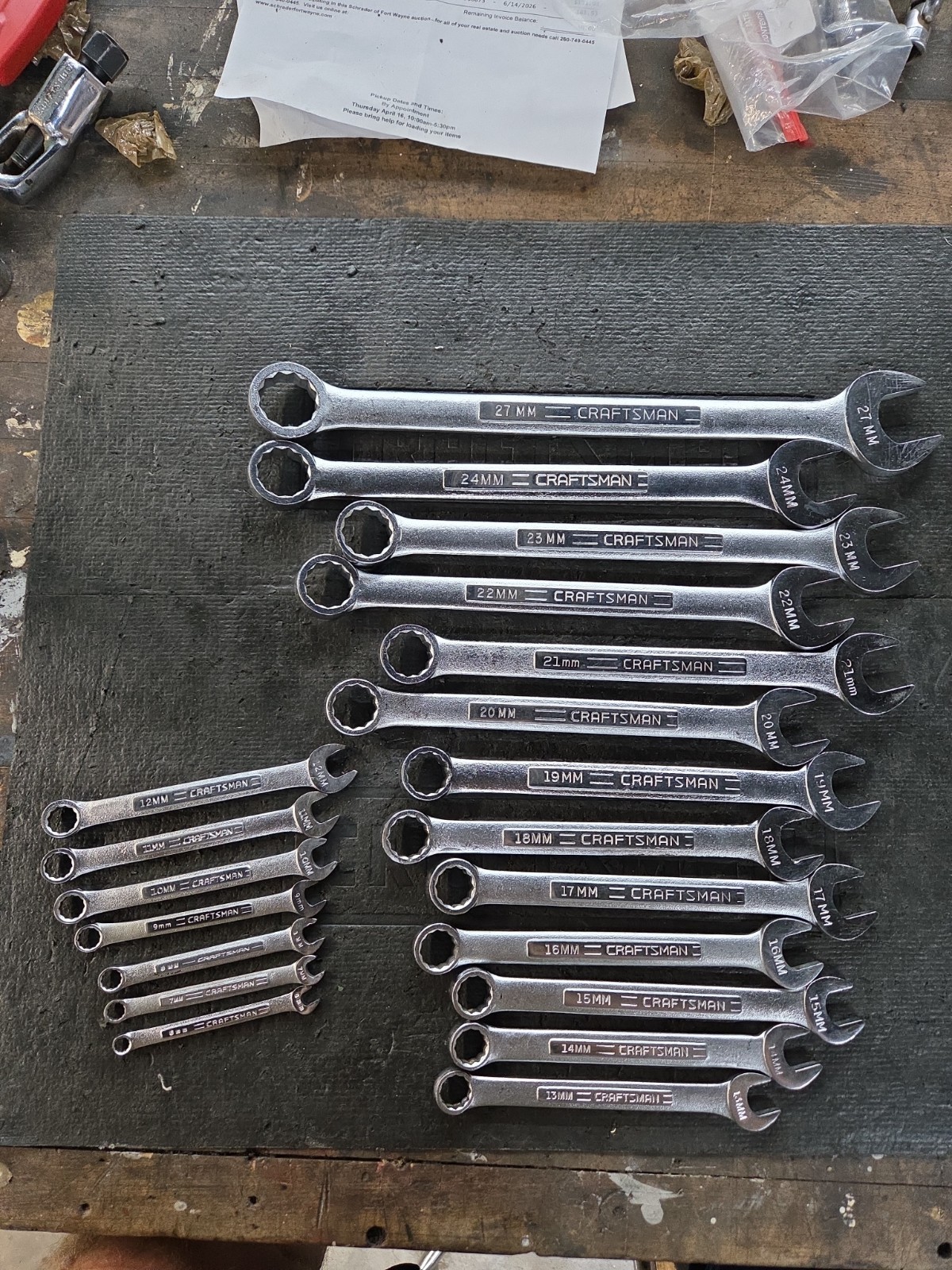 Vintage Craftsman USA 20 Pc Metric Combo Wrench Set V, VV 6-24 , 27mm.