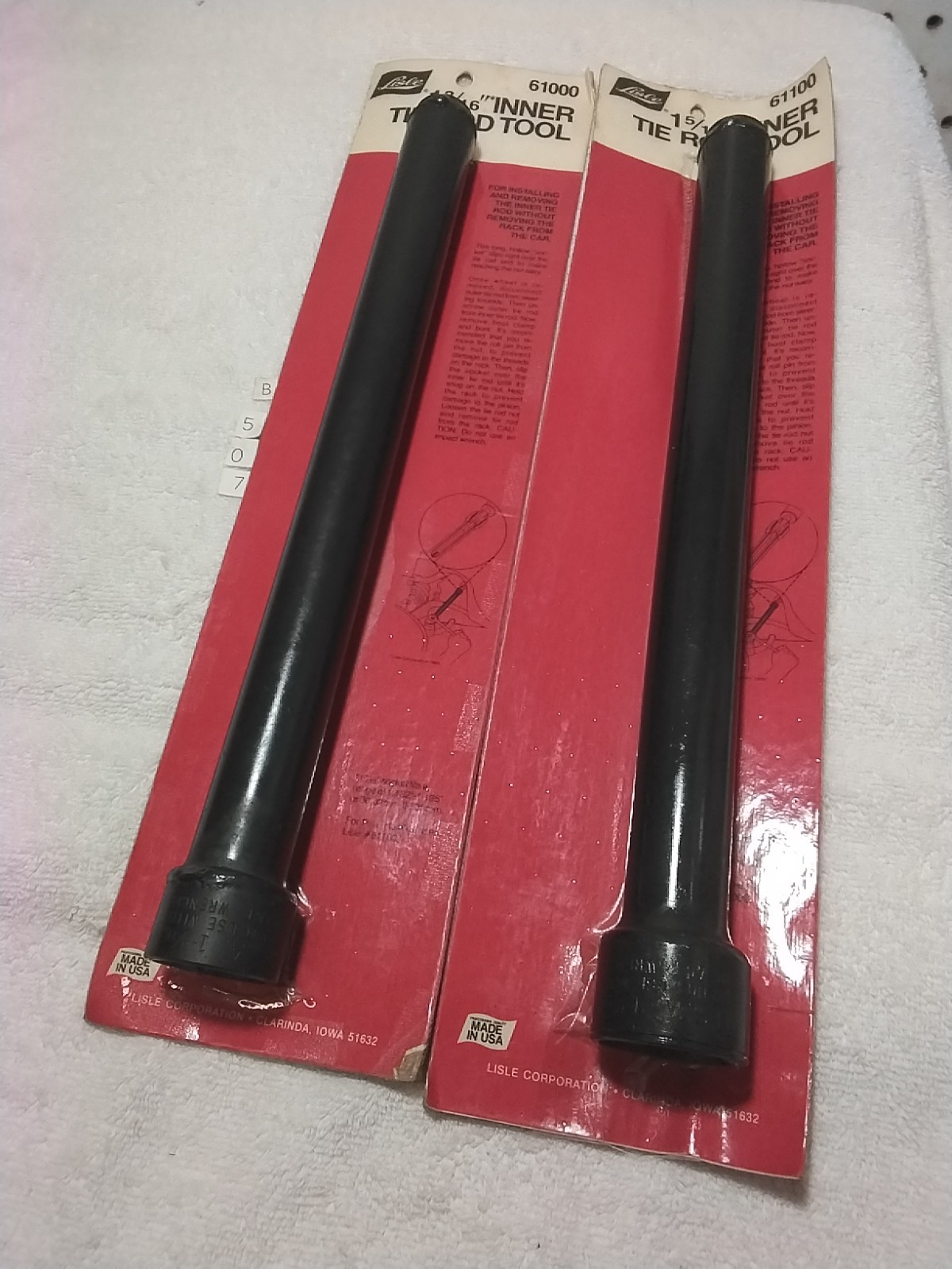 2pc LISLE 61000×61100 1/2″ DRIVE 1-3/16″×1-5/16″-15″ LONG INNER