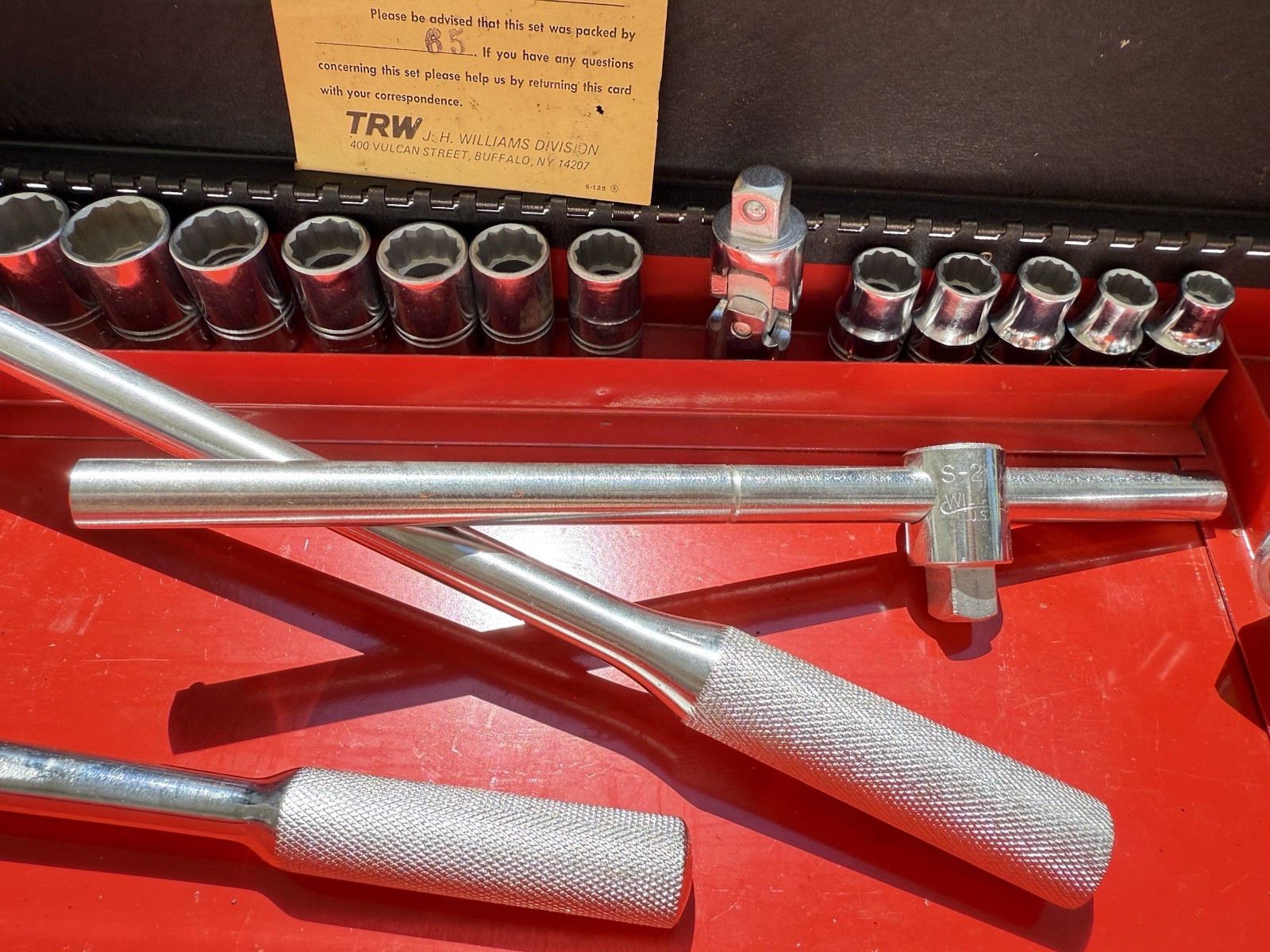 NOS JH Williams 1/2″ Drive Metric Sockets S-52 SUPERRATCHET 22 pcs Set Made USA!