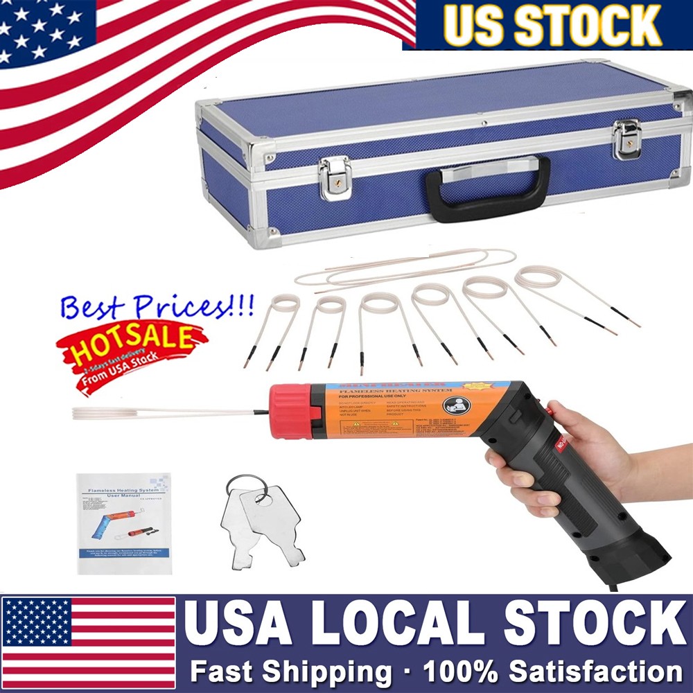 1100W Magnetic Induction Heater Kits Tool for Automotive Heat + 8 Coil