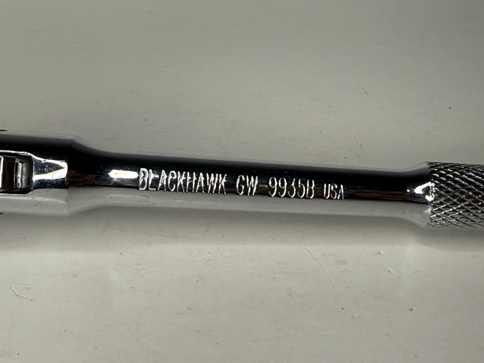 Blackhawk 1/4in Drive Flex Head Ratchet GW-9935B Made In The USA Like New